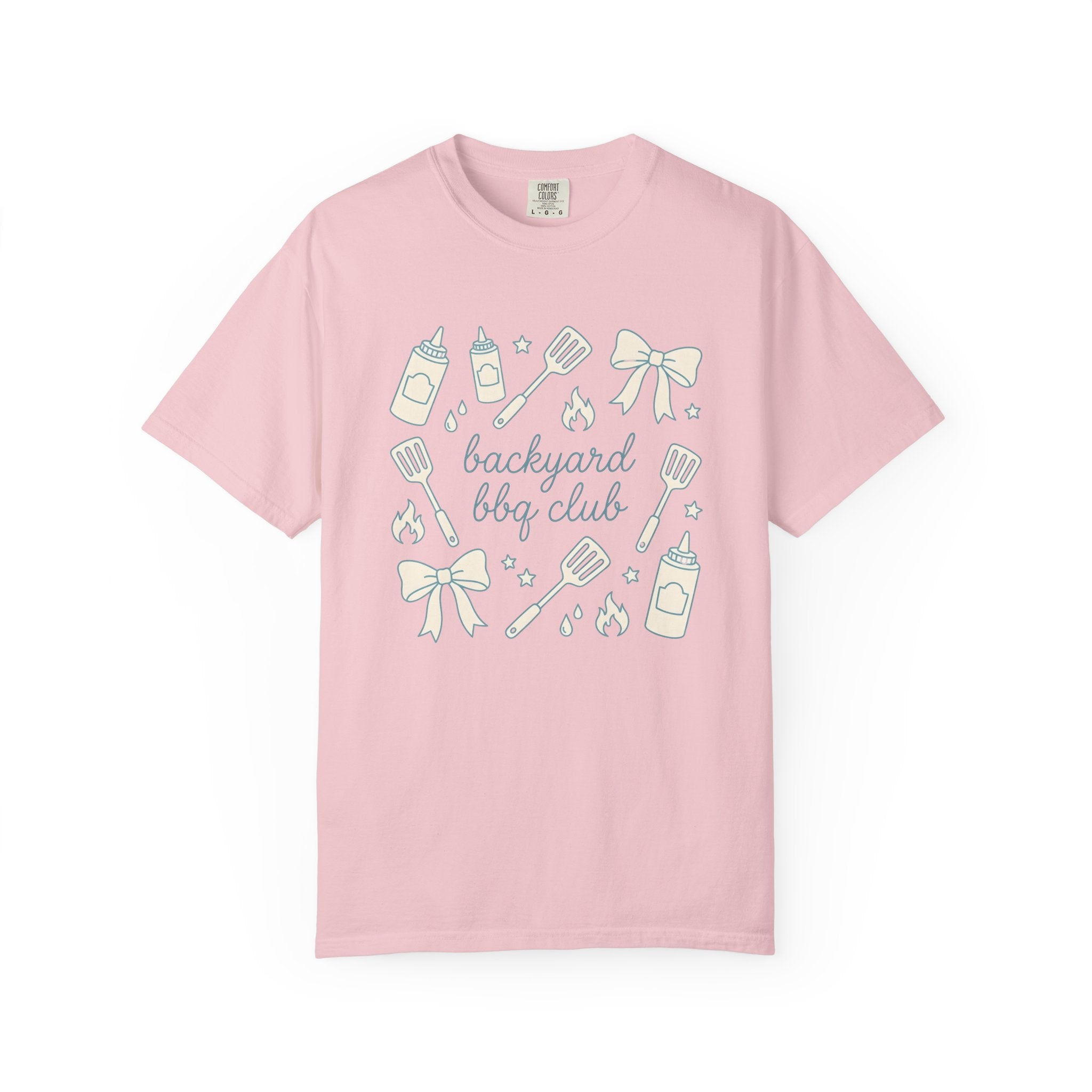 Barbecue Accessories Shirt 4th Of July Kitchen Gift Women Sketch Tee Bbq Grill T-Shirt Independence Day Fan Barbecue Illustration Cookware