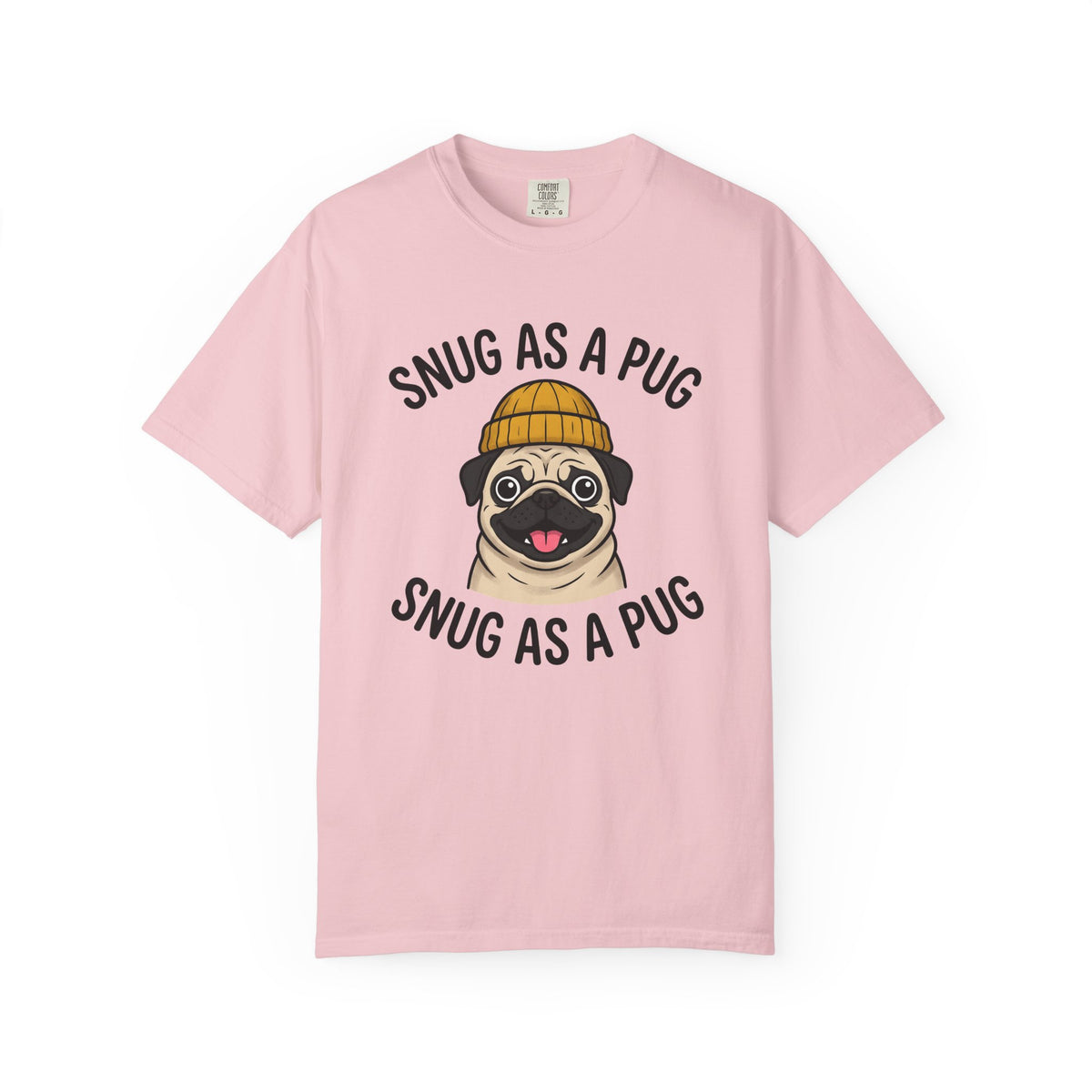 Pug Dog Shirt Dog Humor Gift Women Cartoon Tee Puggle T-Shirt Dog Fan Comic Graphic Tshirt Hand Drawn Beanie Hat Tshirt