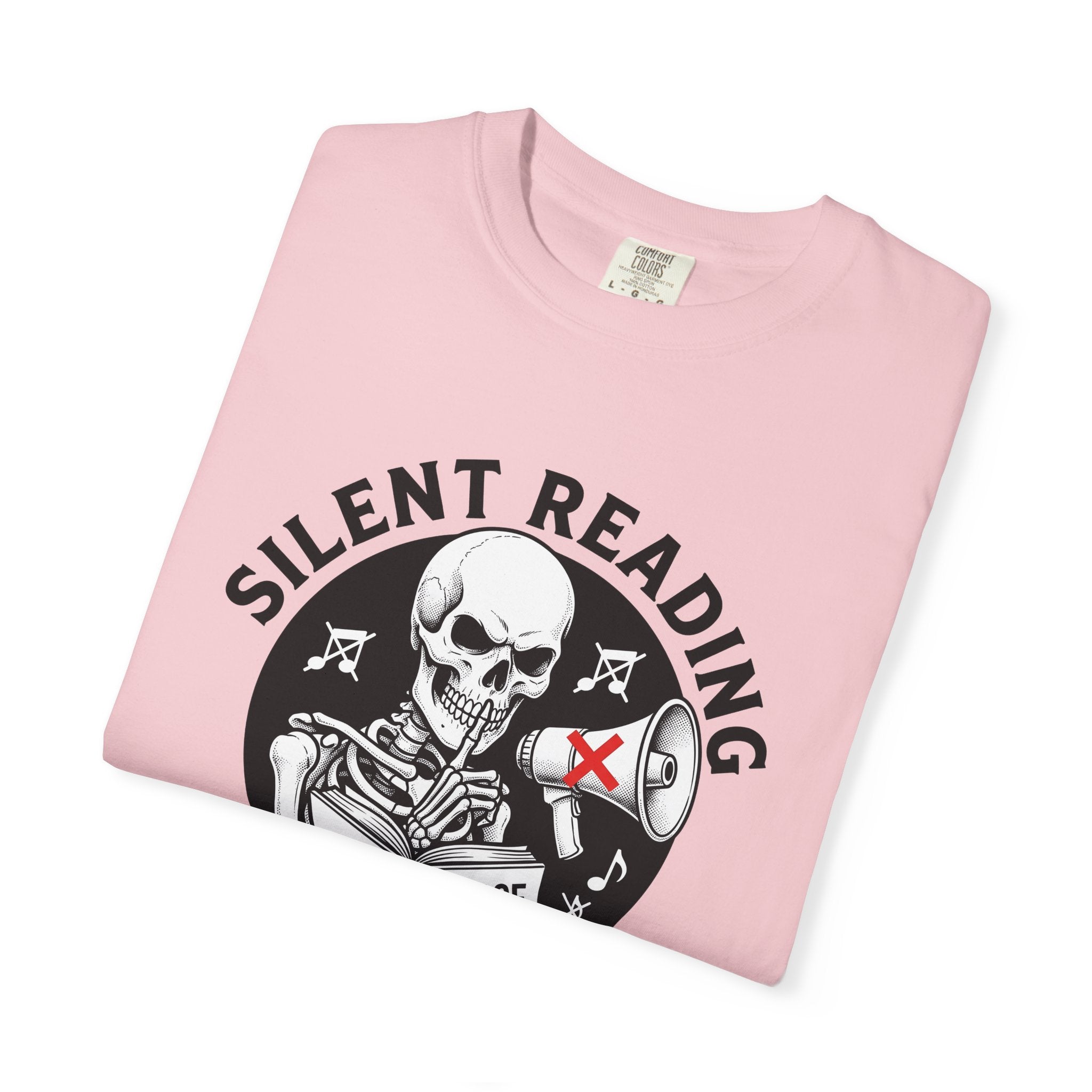 Skull Reading Book Shirt Teachers Literacy Gift Women Ink Tee Skull T-Shirt Educator Enthusiast Tattoo Tshirt Reading Graphic Retro Speaker