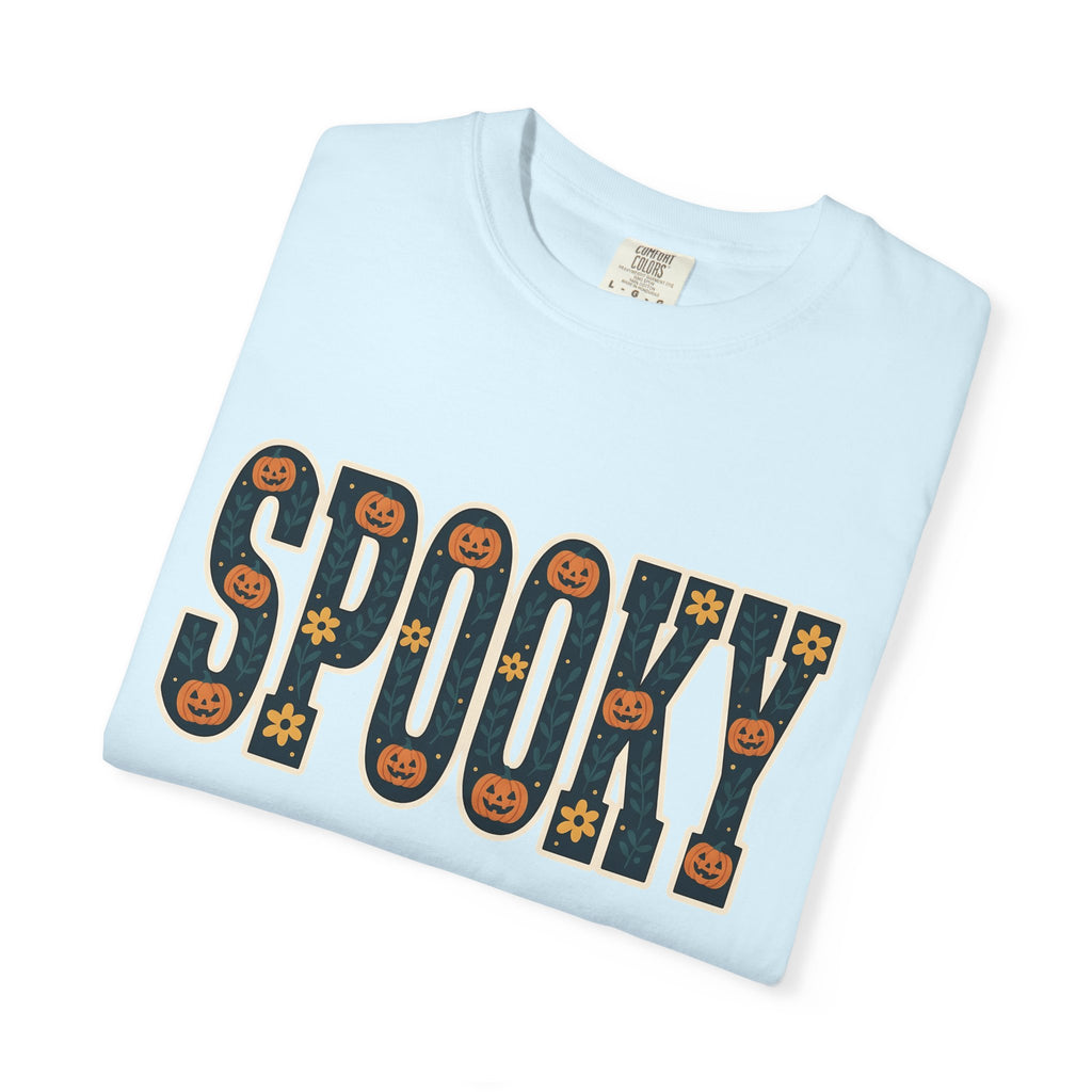Pumpkin Flower Design Shirt Halloween Fall Gift Women Playful Tee Gourd T-Shirt Halloween Fan Pumpkin Graphic Vintage Blossoms Tshirt