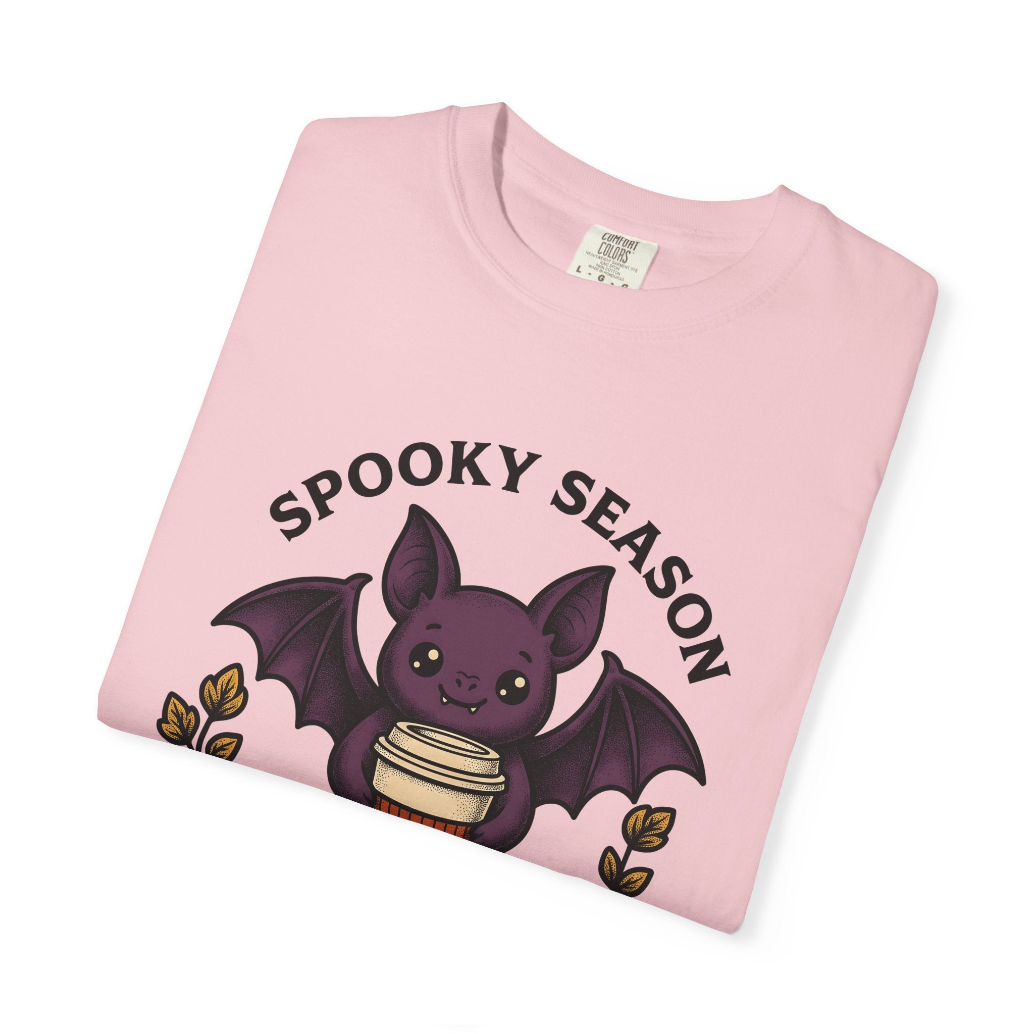 Bat Mug Shirt Halloween Espresso Gift Women Adorable Tee Mug T-Shirt Halloween Fan Coffee Tshirt Coffee Graphic Retro Foliage Tshirt