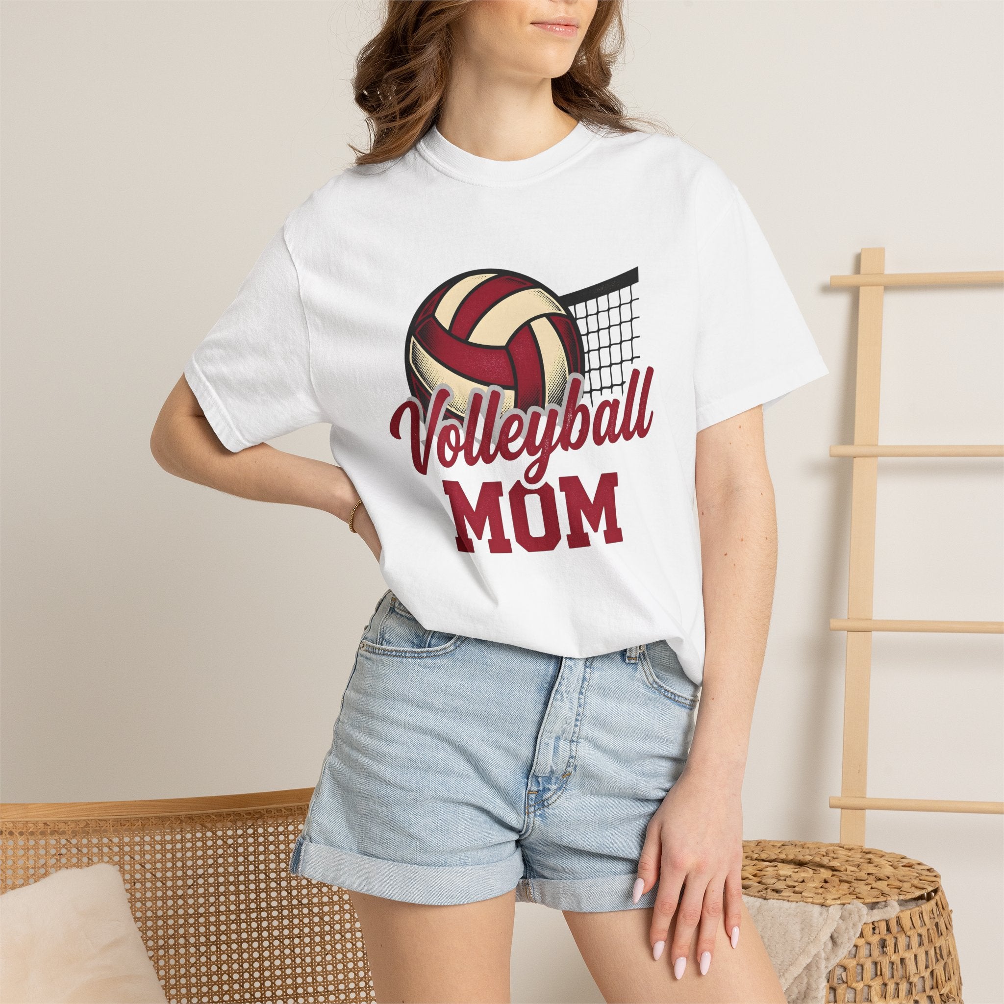 Volleyball Ball Shirt Moms Exercise Gift Women Fitness Tee Volleyball T-Shirt Mother Enthusiast Workout Graphic Old School Mesh Net Tshirt