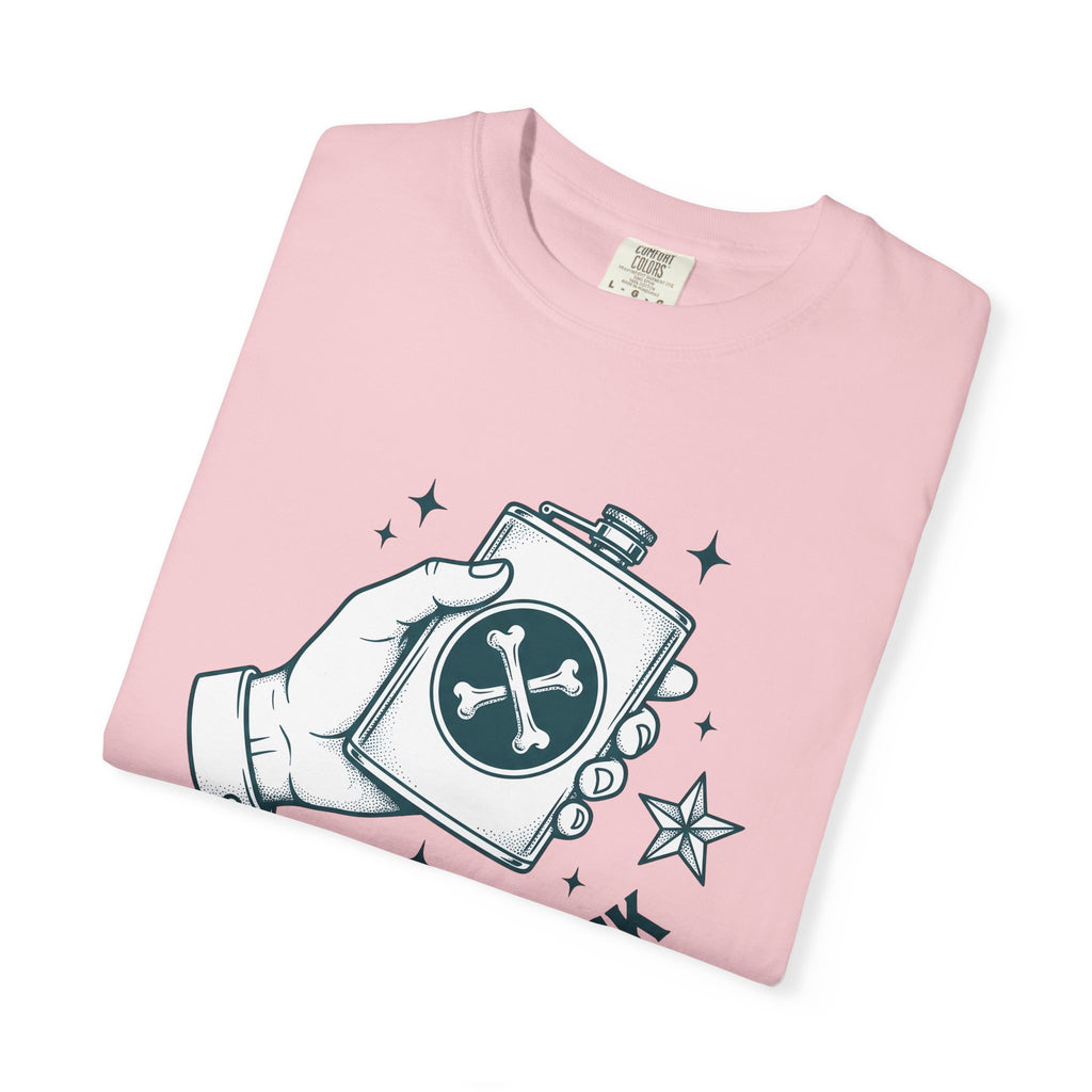 Hip Flask Shirt Lucky Alcohol Gift Women Rustic Tee Flask T-Shirt Luck Fan Booze Graphic Nostalgic Star Shape Tshirt