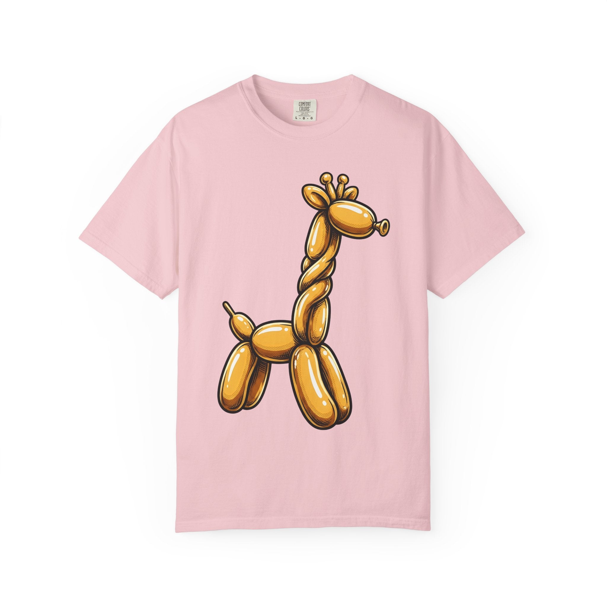 Balloon Giraffe Shirt Cute Pet Gift Women Comic Tee Giraffe T-Shirt Adorable Fan Cartoon Tshirt Animal Graphic Retro Creature Tshirt