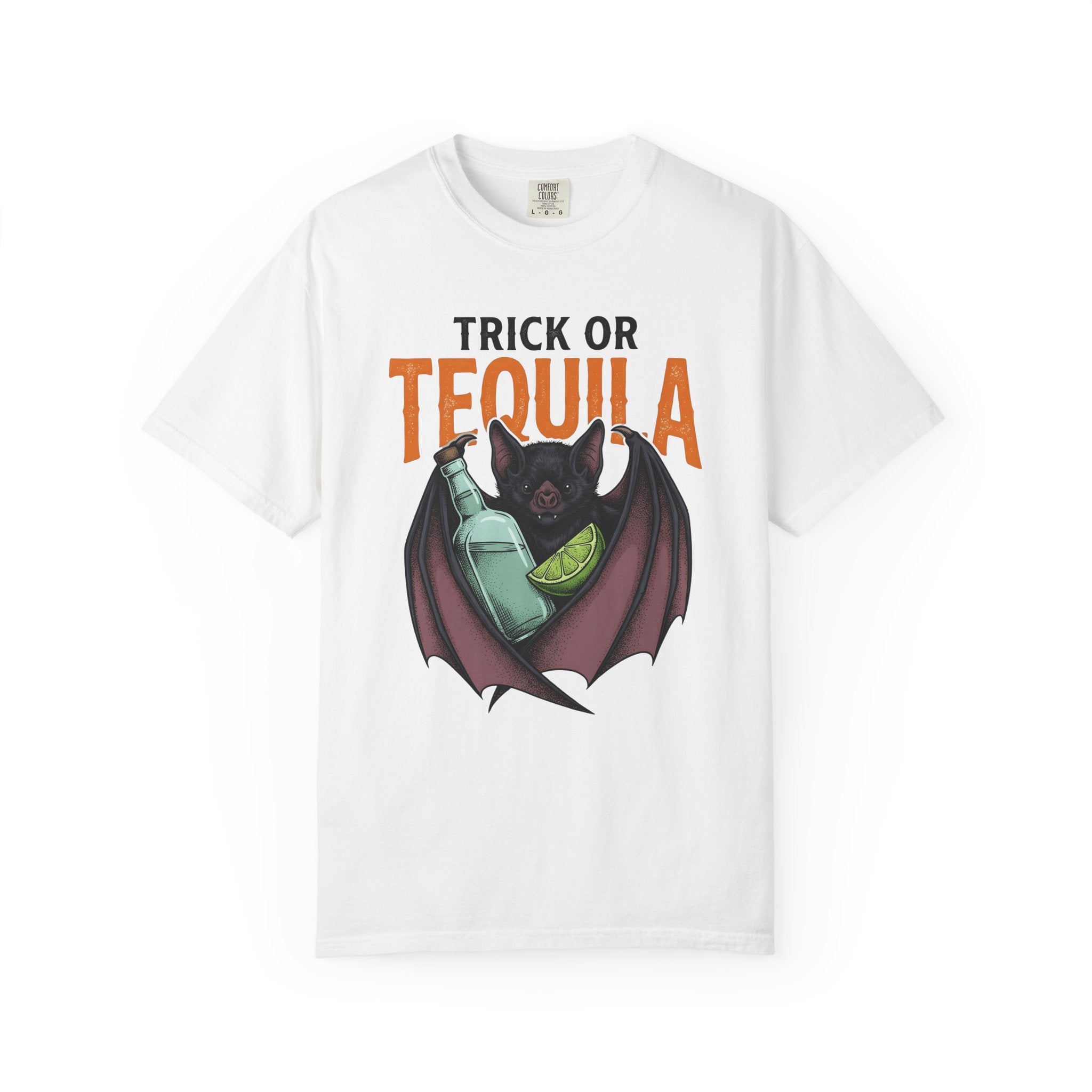 Bat Alcohol Bottle Shirt Halloween Festivity Gift Women Old School Tee Liquor Bottle T-Shirt Spooky Fan Booze Graphic Tshirt Doodle Lemon