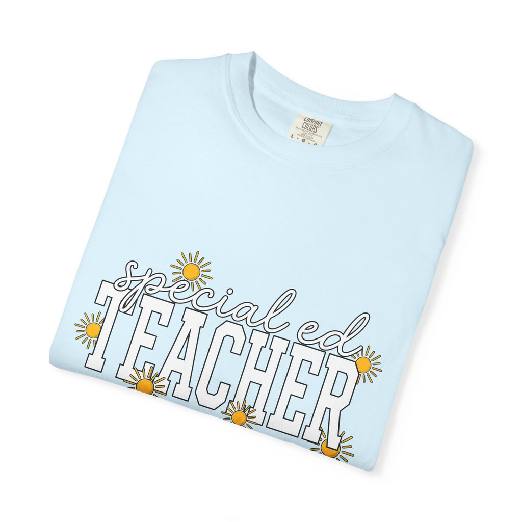 Sunny Icon Shirt Teacher Learning Gift Women Cartoon Tee Sun T-Shirt Educator Enthusiast Illustration Design Modern Line Art Sun Tshirt