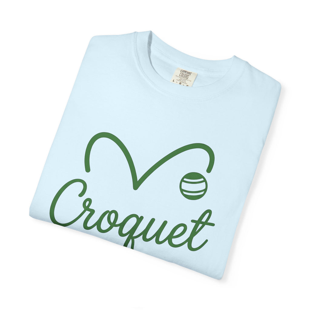 Croquet Clubs Shirt Croquet Patio Gift Women Modern Tee Mallet T-Shirt Croquet Fan Contemporary Tshirt Outdoor Design Classic Ball Tshirt