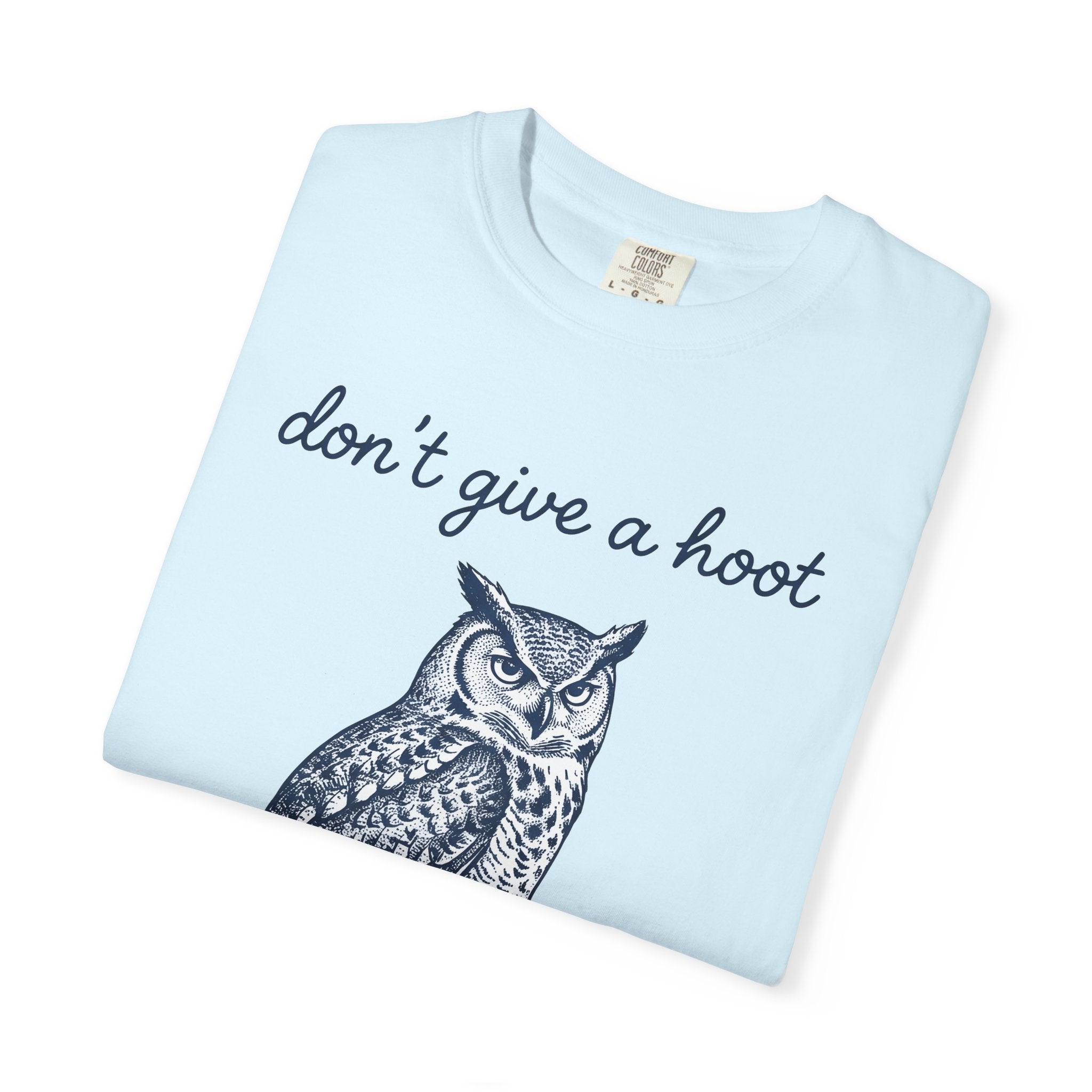 Owl Illustration Shirt Funny Pets Gift Women Hand Drawn Tee Owl T-Shirt Humor Fan Hoot Graphic Animal Cartoon Tree Branch Tshirt