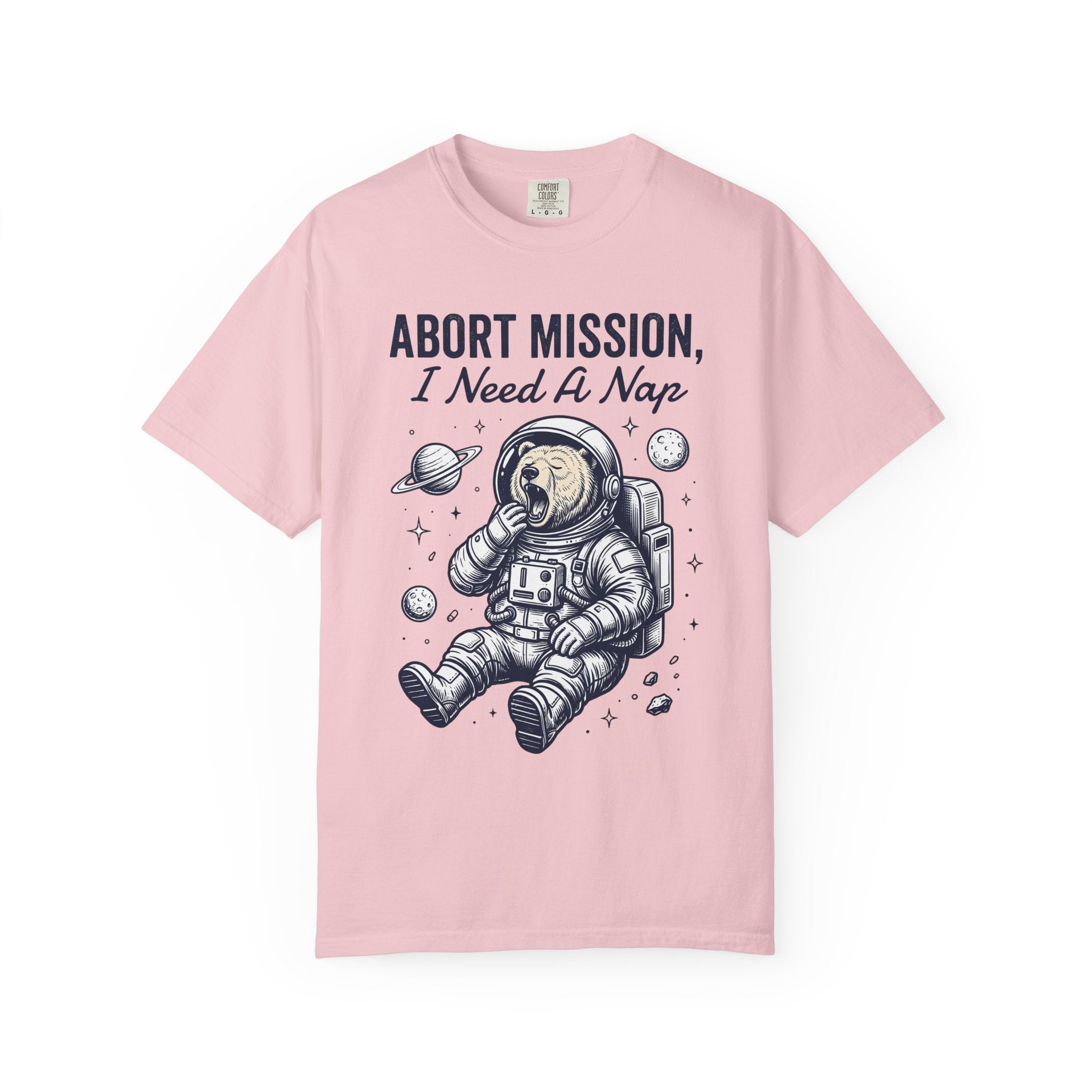 Astronaut Bear Shirt Funny Animal Gift Women Cartoon Tee Teddy Bear T-Shirt Humor Fan Cute Graphic Creature Design Retro Planets Tshirt