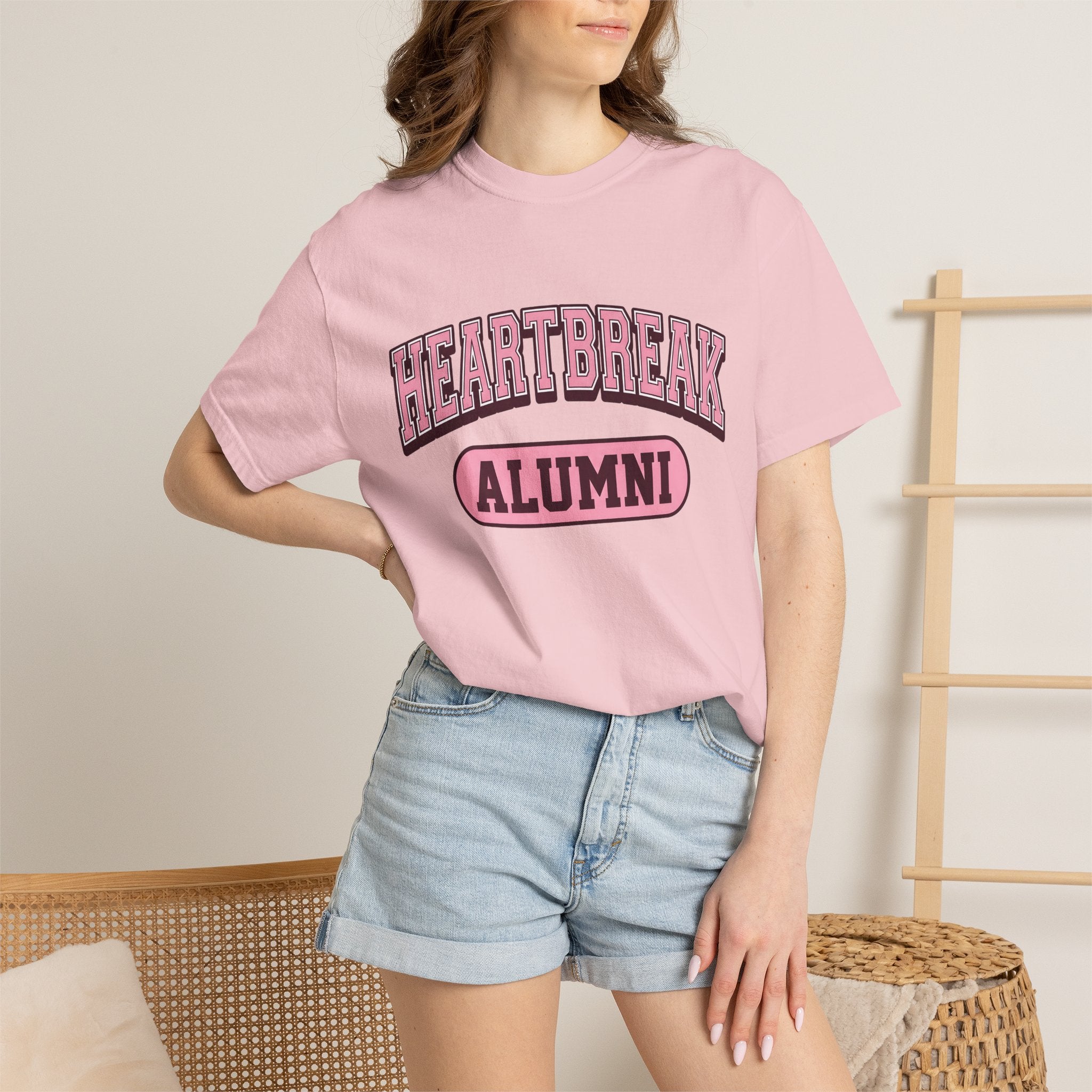 Varsity Text Design Shirt St. Valentine's Day Divorce Gift Women Thick Tee Typography T-Shirt Valentine Fan Bold Tshirt Separation Graphic