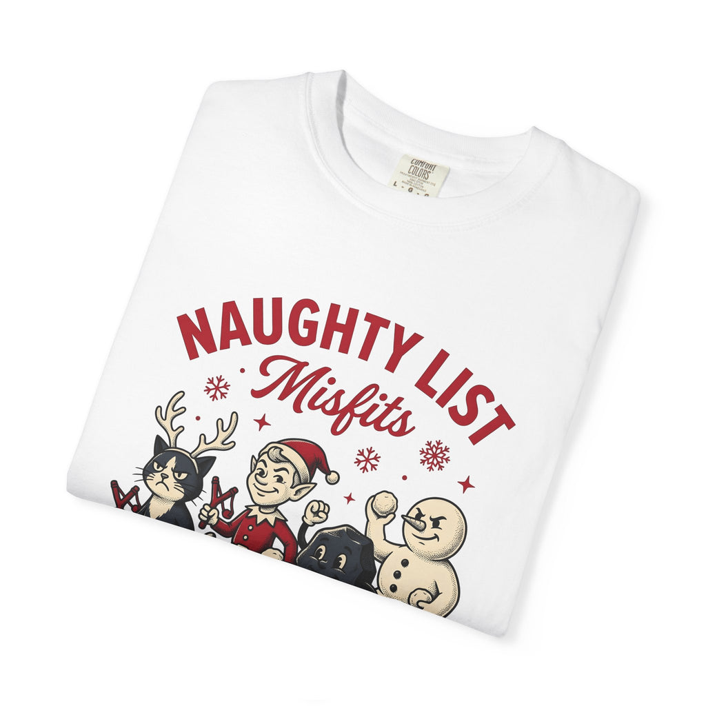 Playful Xmas Characters Shirt Christmas Fun Gift Women Sketch Tee Christmas Characters T-Shirt Xmas Fan Christmas Illustration Design