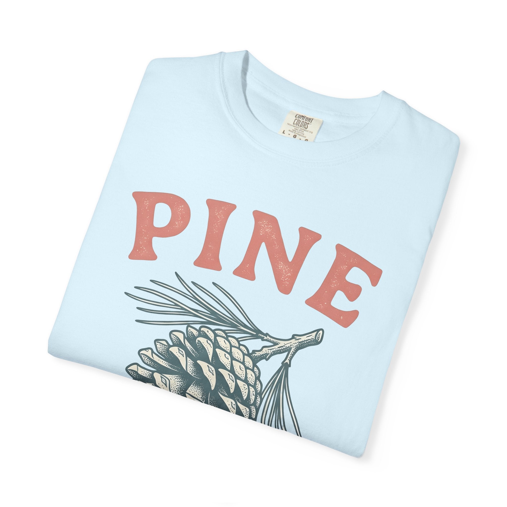 Pine Cone Shirt Nature Adventure Gift Women Sketch Tee Pine T-Shirt Outdoors Enthusiast Drawing Graphic Exploration Cartoon Limb Tshirt