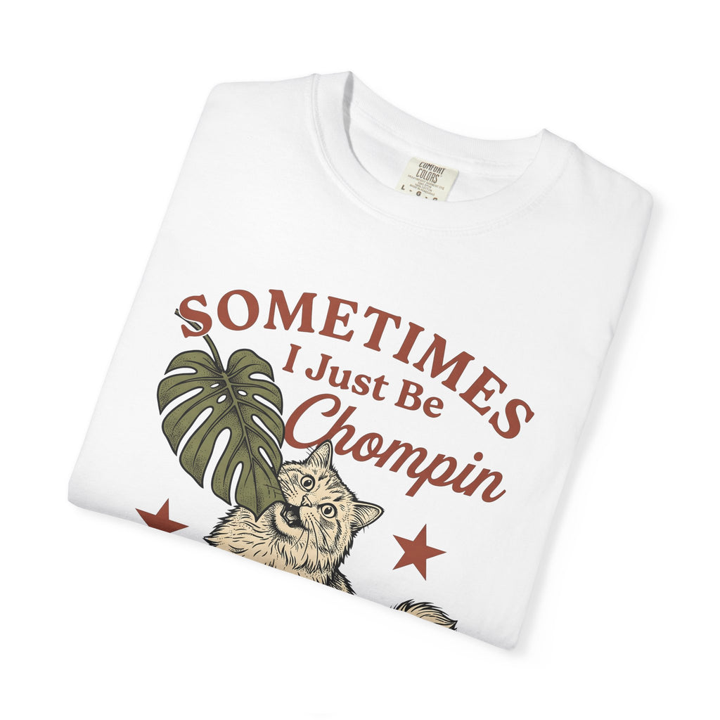 Soft Cat Shirt Cat Satire Gift Women Cartoon Tee Kitten T-Shirt Cat Fan Comic Tshirt Parody Graphic Old School Monstera Plant Tshirt