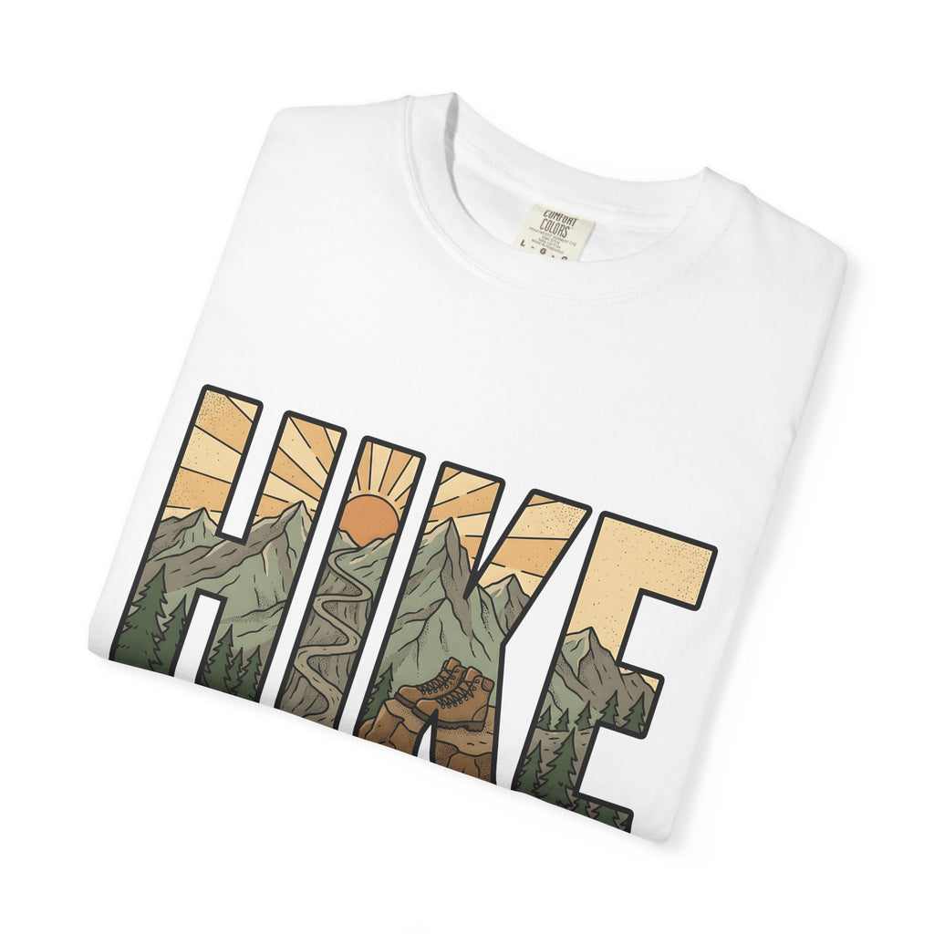 Mountain View Shirt Hiking Journey Gift Women Classic Tee Panorama T-Shirt Trekker Enthusiast Vintage Tshirt Travel Graphic Line Art Walking