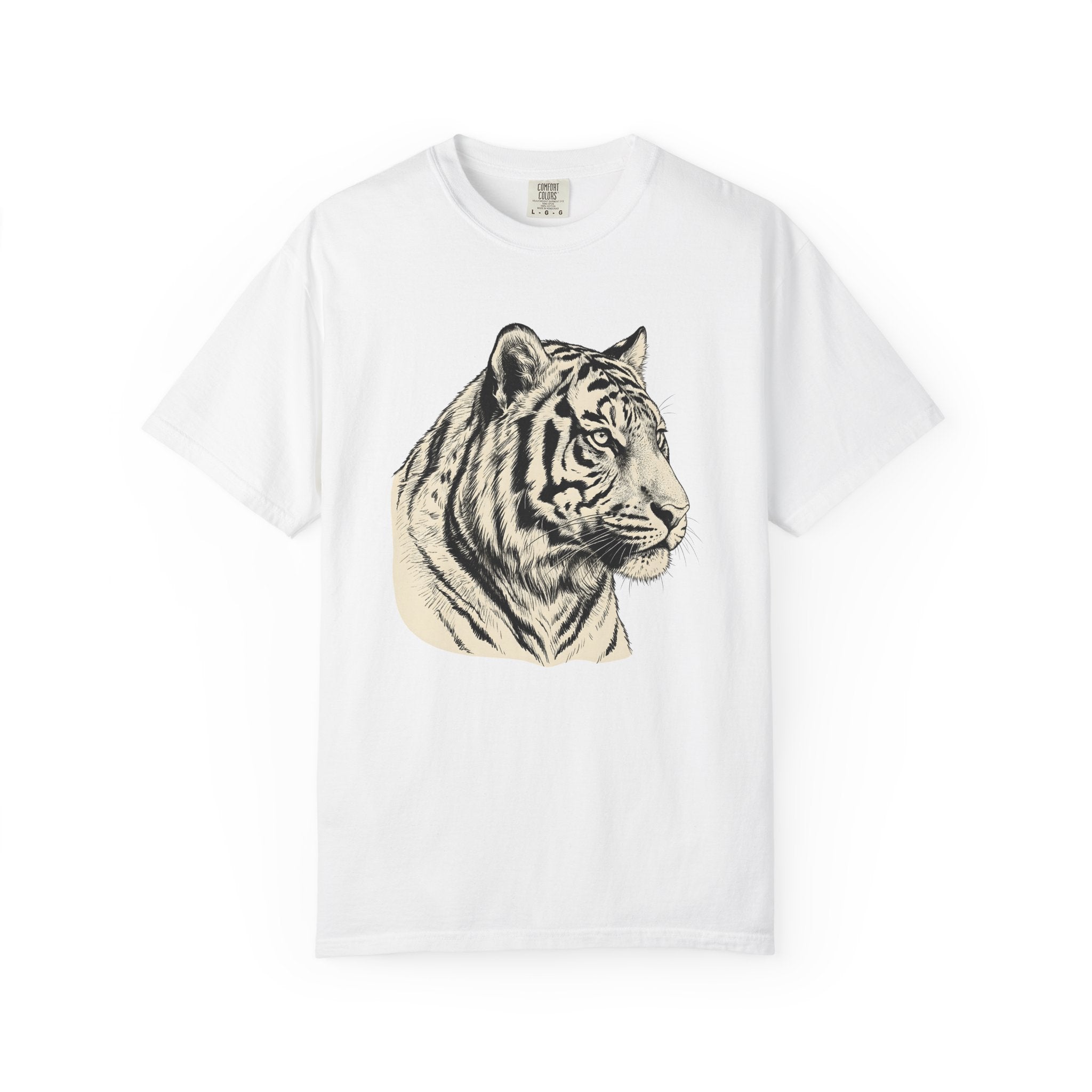 Tiger Head Shirt Animals Wildlife Gift Women Line Art Tee Tiger T-Shirt Animal Fan Cat Graphic Vintage Animal Tshirt