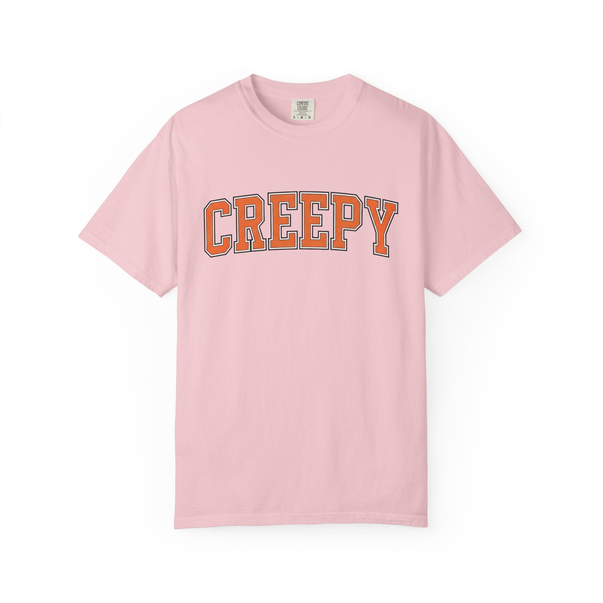 College Letters Shirt Halloween Eerie Gift Women Thick Tee Initials T-Shirt Horror Fan Chunky Tshirt Spooky Graphic Old School Highlighted