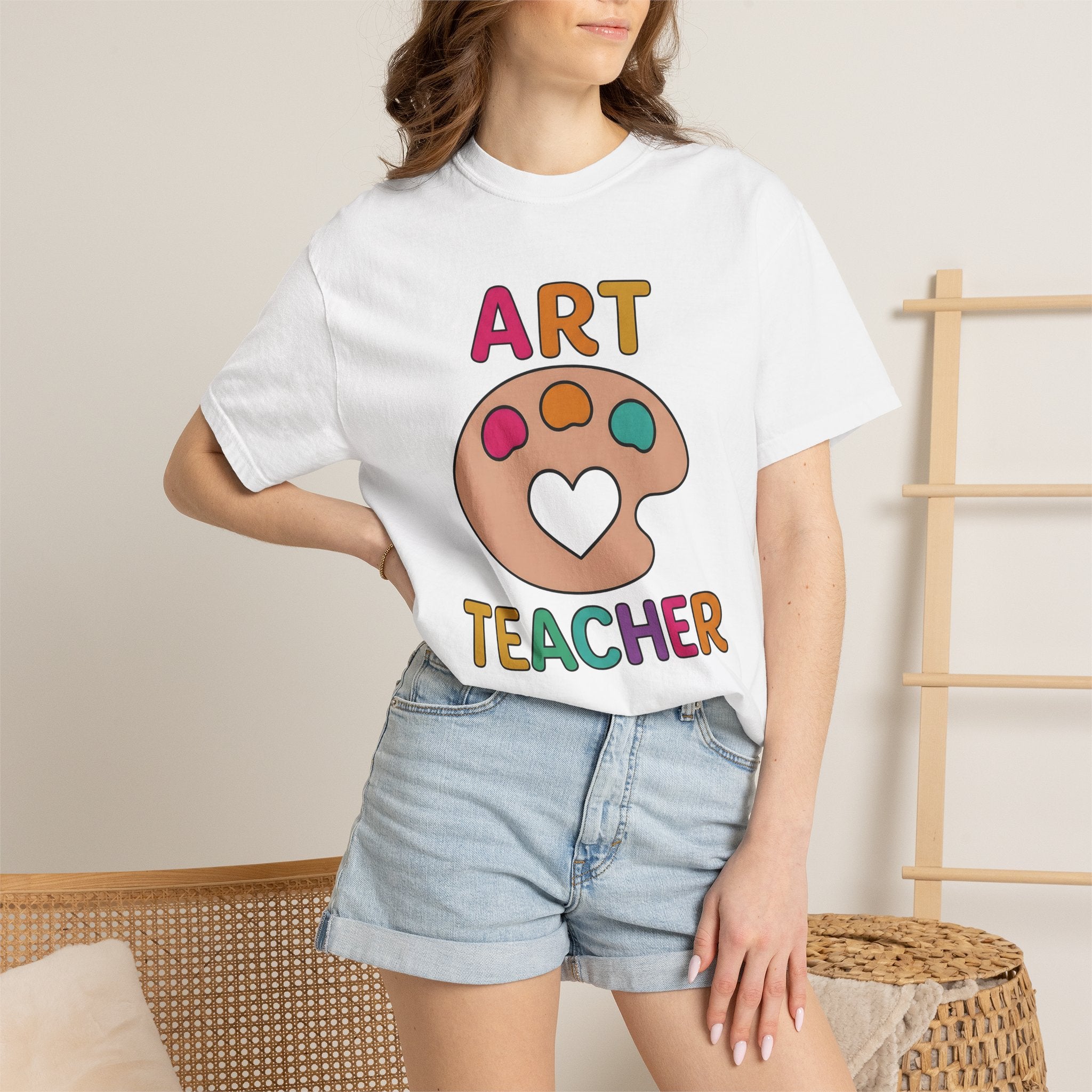 Color Wheel Shirt Teacher Design Gift Women Bold Tee Colour Circle T-Shirt Educator Enthusiast Vibrant Tshirt Visual Graphic Fresh Heart
