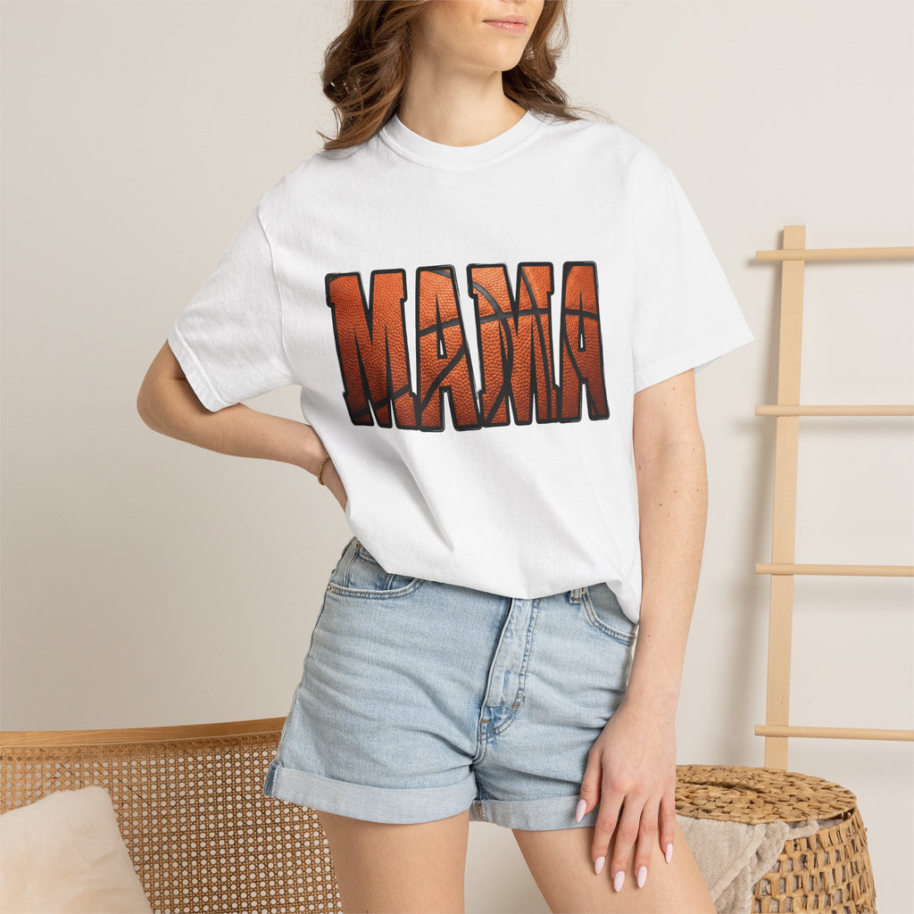 Basketball Texture Letters Shirt Moms Basketball Gift Women Bold Tee Basketball T-Shirt Mom Fan Typography Tshirt Basketball Graphic Vintage