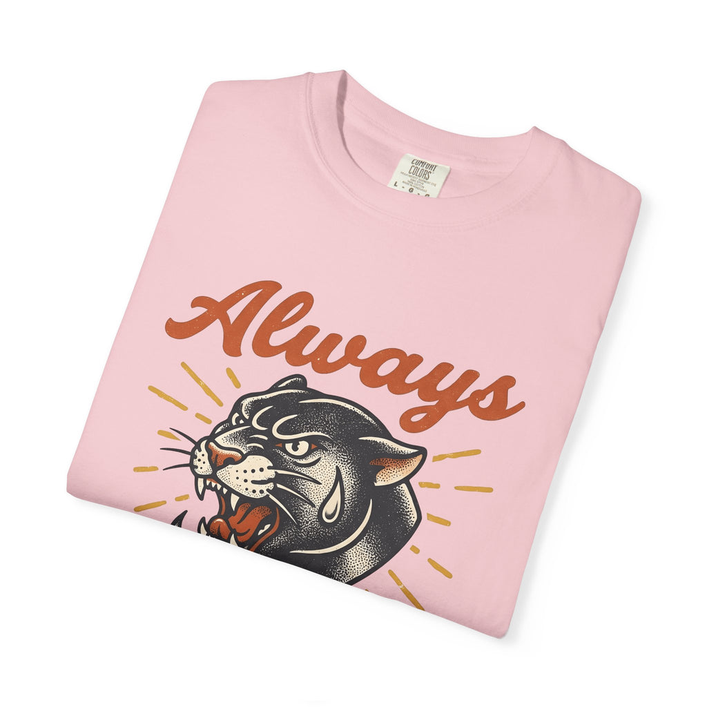 Panther Head Shirt Animal Tattoo Gift Women Vintage Tee Leopard T-Shirt Wildlife Fan Vintage Style Tshirt Tattoo Graphic Retro Sunburst
