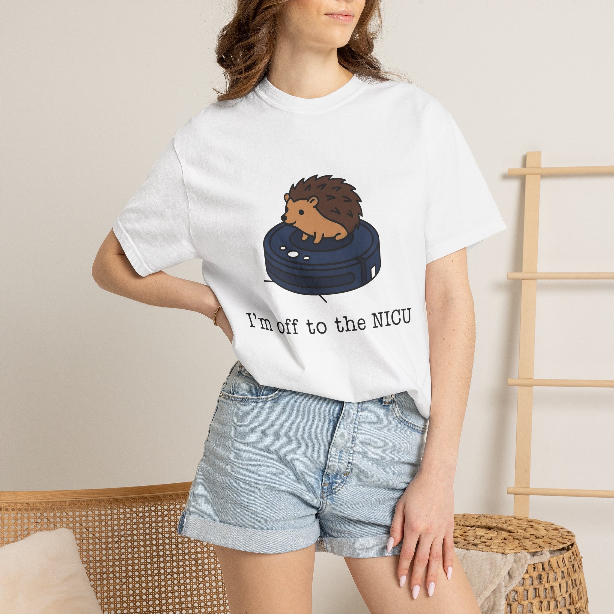 Robotic Hedgehog Shirt Nurses Fauna Gift Women Kawaii Tee Hedgehog T-Shirt Nurse Enthusiast Cute Tshirt Wildlife Graphic Clean Wildlife