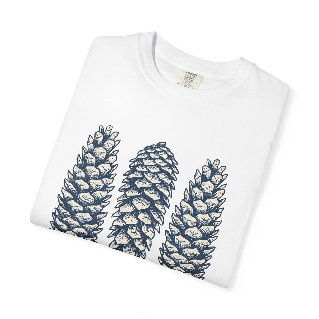 Pine Cones Shirt Nature Camping Gift Women Floral Tee Pine T-Shirt Outdoors Enthusiast Botanical Tshirt Outdoor Graphic Retro Forest Tshirt