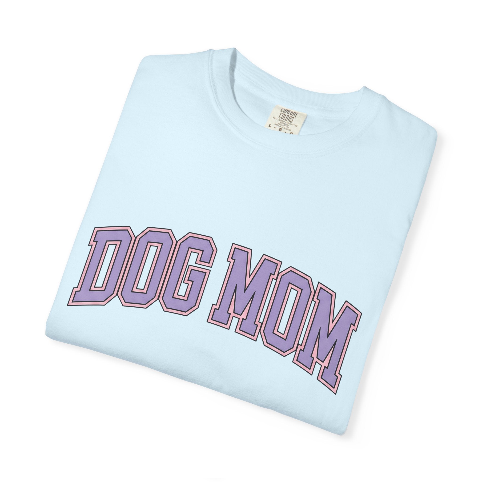 Varsity Script Shirt Dog Mom Furry Gift Women Heavy Tee Letterman T-Shirt Dog Mom Fan Bold Tshirt Pet Graphic Old School Dog Tshirt