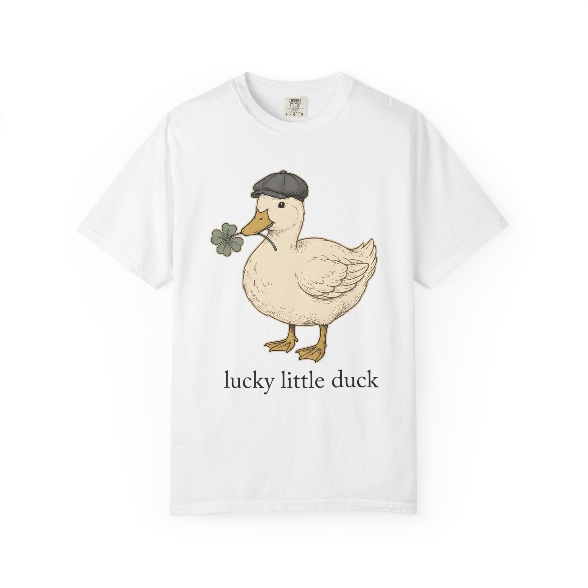 Duck Clover Shirt Holiday Animal Gift Women Cute Tee Shamrock T-Shirt Vacation Fan Cute Tshirt Wildlife Graphic Vintage Cap Tshirt