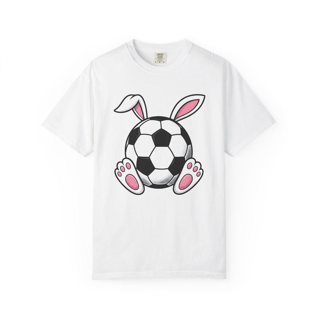 Soccer Ball Hare Shirt Easter Exercise Gift Women Animated Tee Football T-Shirt Easter Fan Cartoon Tshirt Fitness Graphic Old School Hare