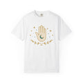 Hamsa Charm Shirt Boho Chic Esoteric Gift Women Contemporary Tee Hand Charm T-Shirt Bohemian Enthusiast Modern Tshirt Mystical Graphic