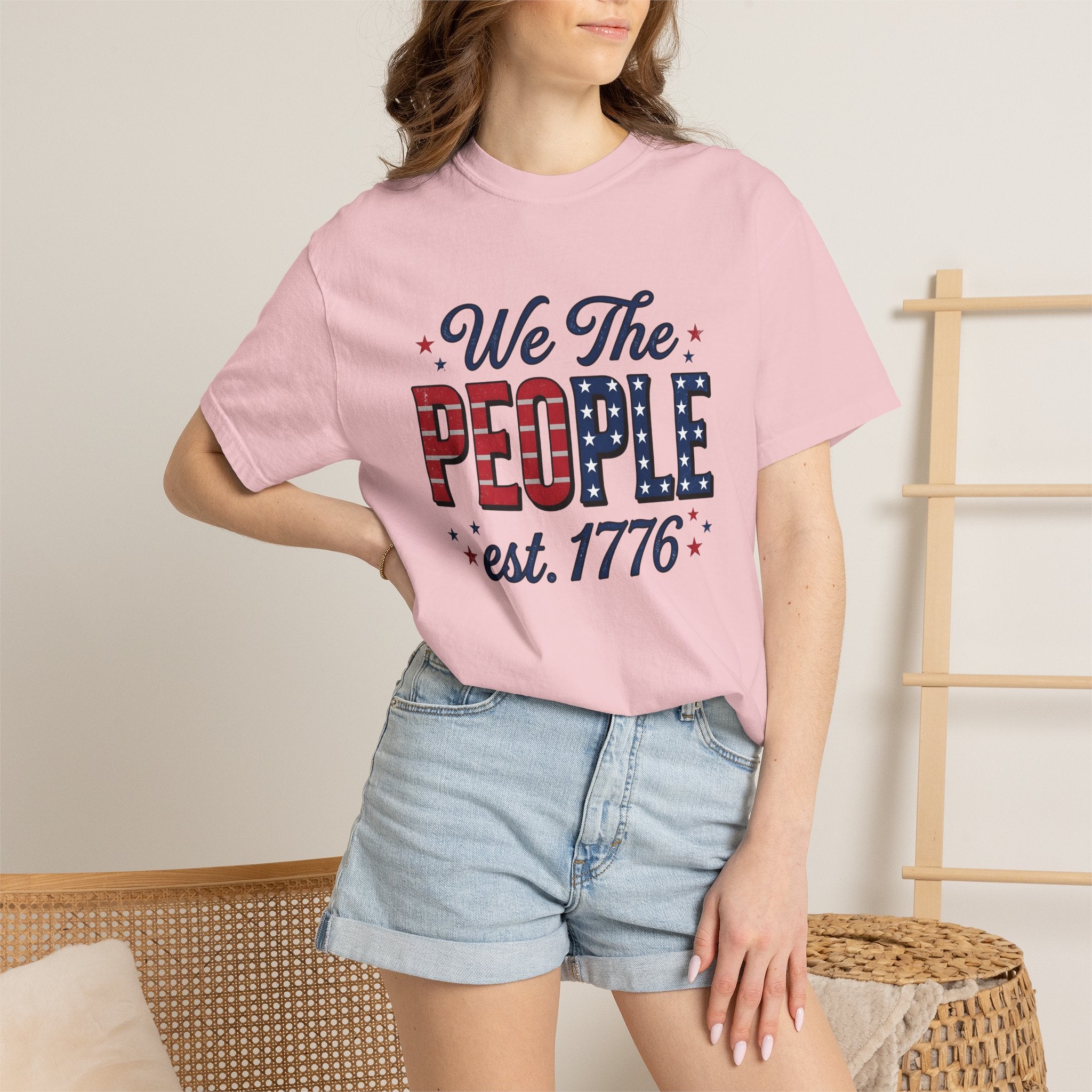 Patriotic Phrase Art Shirt 4th Of July Rights Gift Women Distressed Tee Phrase T-Shirt Independence Fan Vintage Tshirt Liberty Graphic