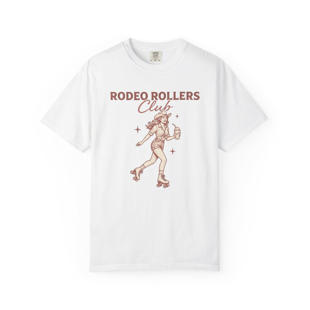 Cowgirl Roller Skates Shirt Cowgirl Retro Gift Women Vintage Tee Roller Derby T-Shirt Cowboy Fan Retro Illustration Tshirt Hand Drawn