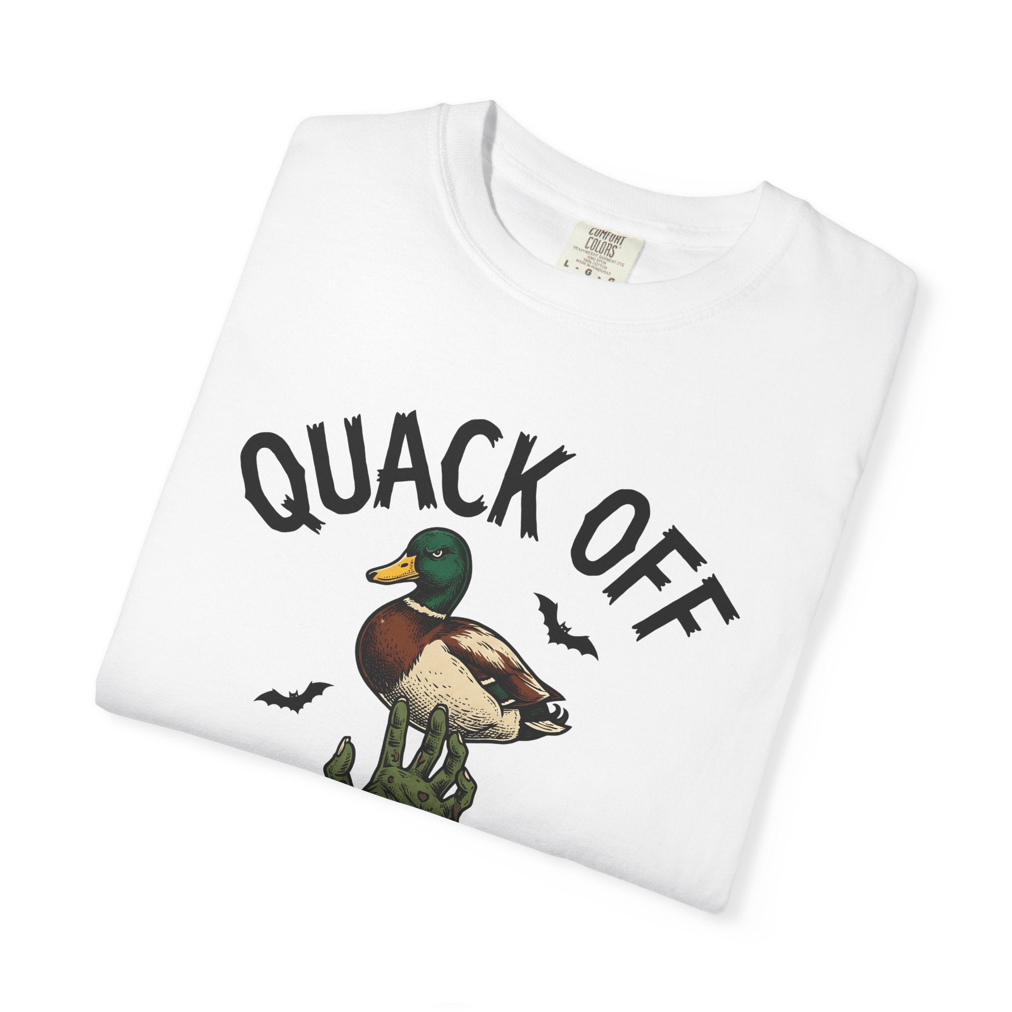 Zombie Hand Duck Shirt Halloween Animal Gift Women Comic Tee Undead Duck T-Shirt Horror Fan Creepy Tshirt Creature Graphic Vintage Bats
