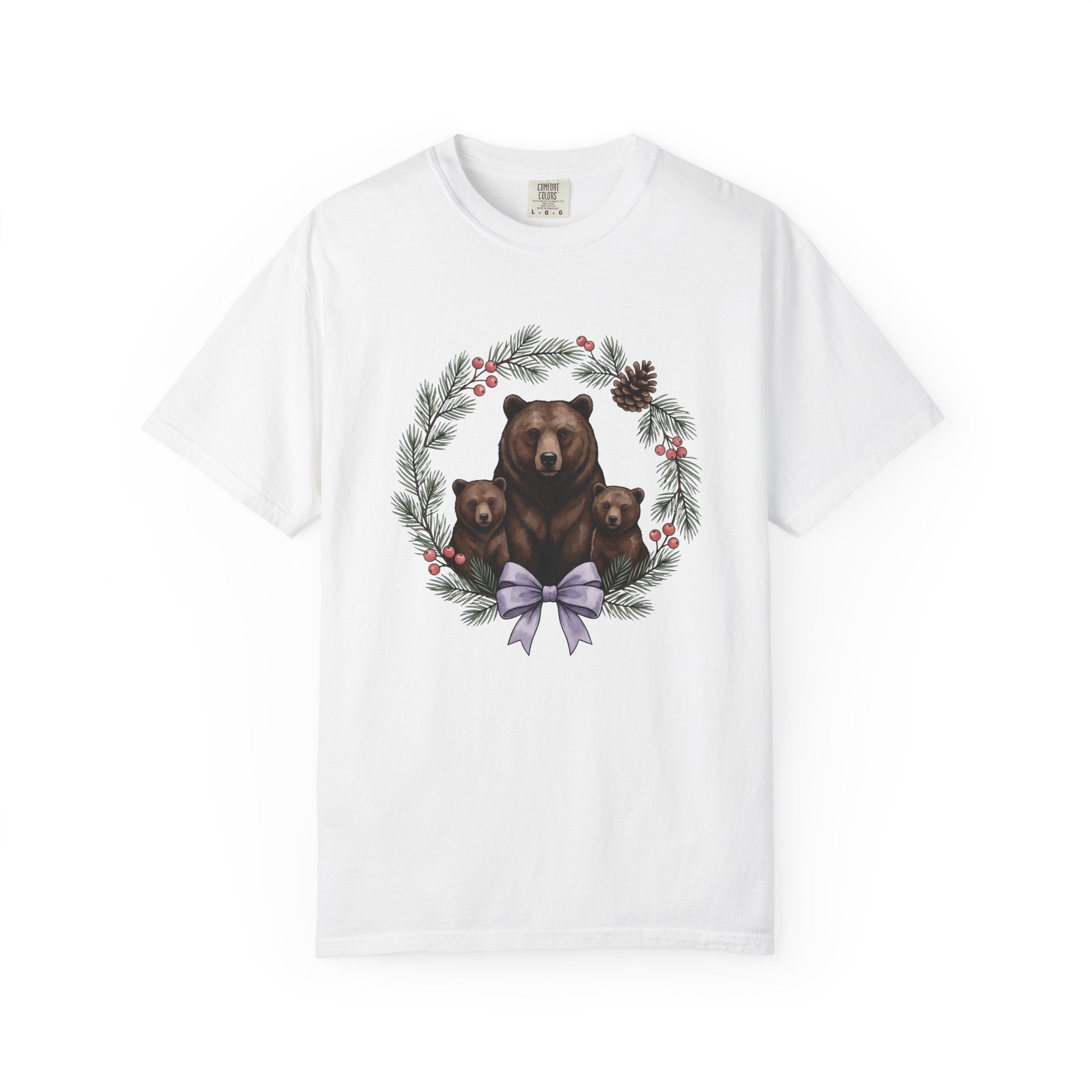 Bear Clan Shirt Christmas Fauna Gift Women Cartoon Tee Ursine T-Shirt Xmas Fan Toon Tshirt Wildlife Graphic Antique Ring Tshirt
