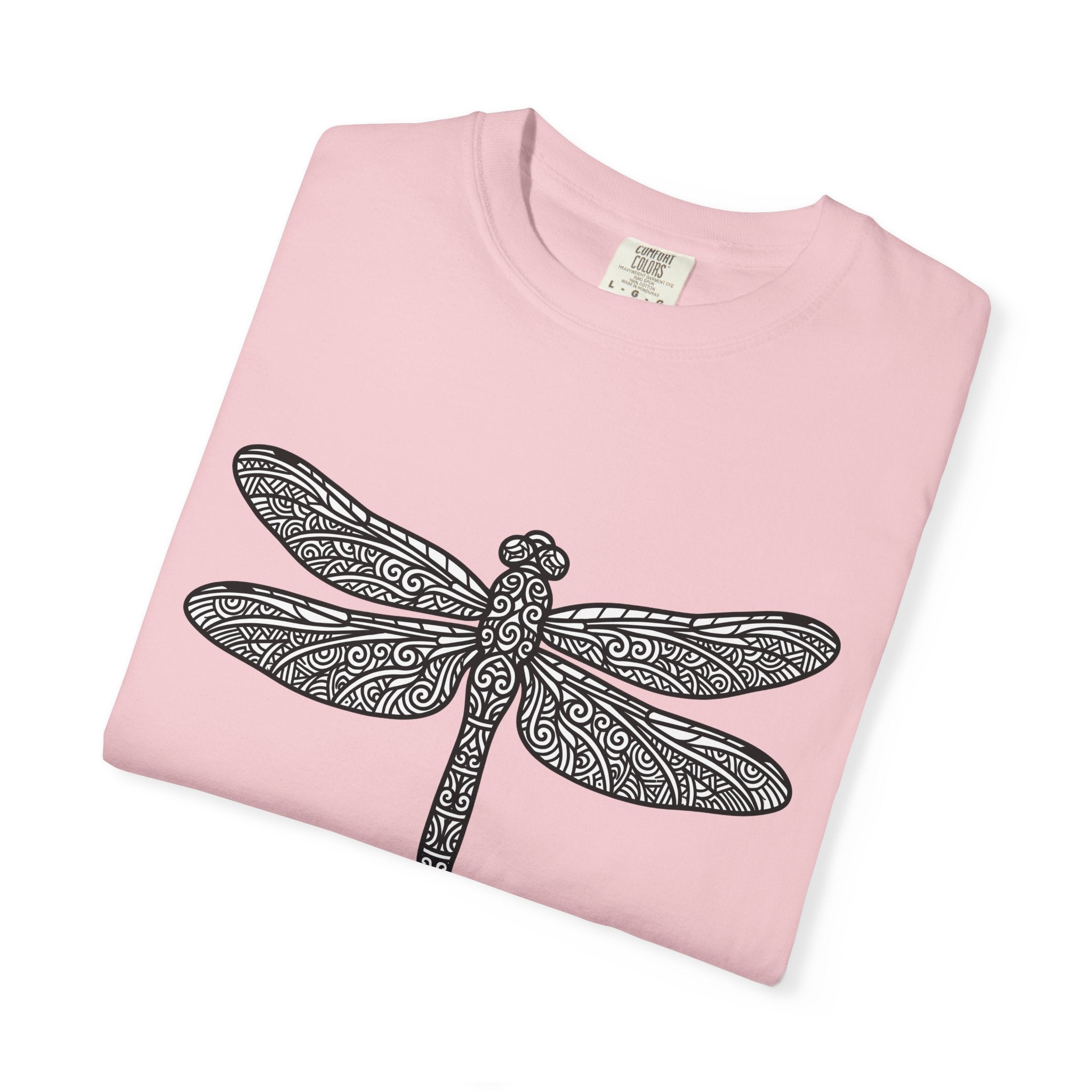 Dragonfly Clipart Shirt Animals Outdoors Gift Women Bohemian Tee Damselfly T-Shirt Wildlife Fan Insect Graphic Ethnic Mandala Design Tshirt