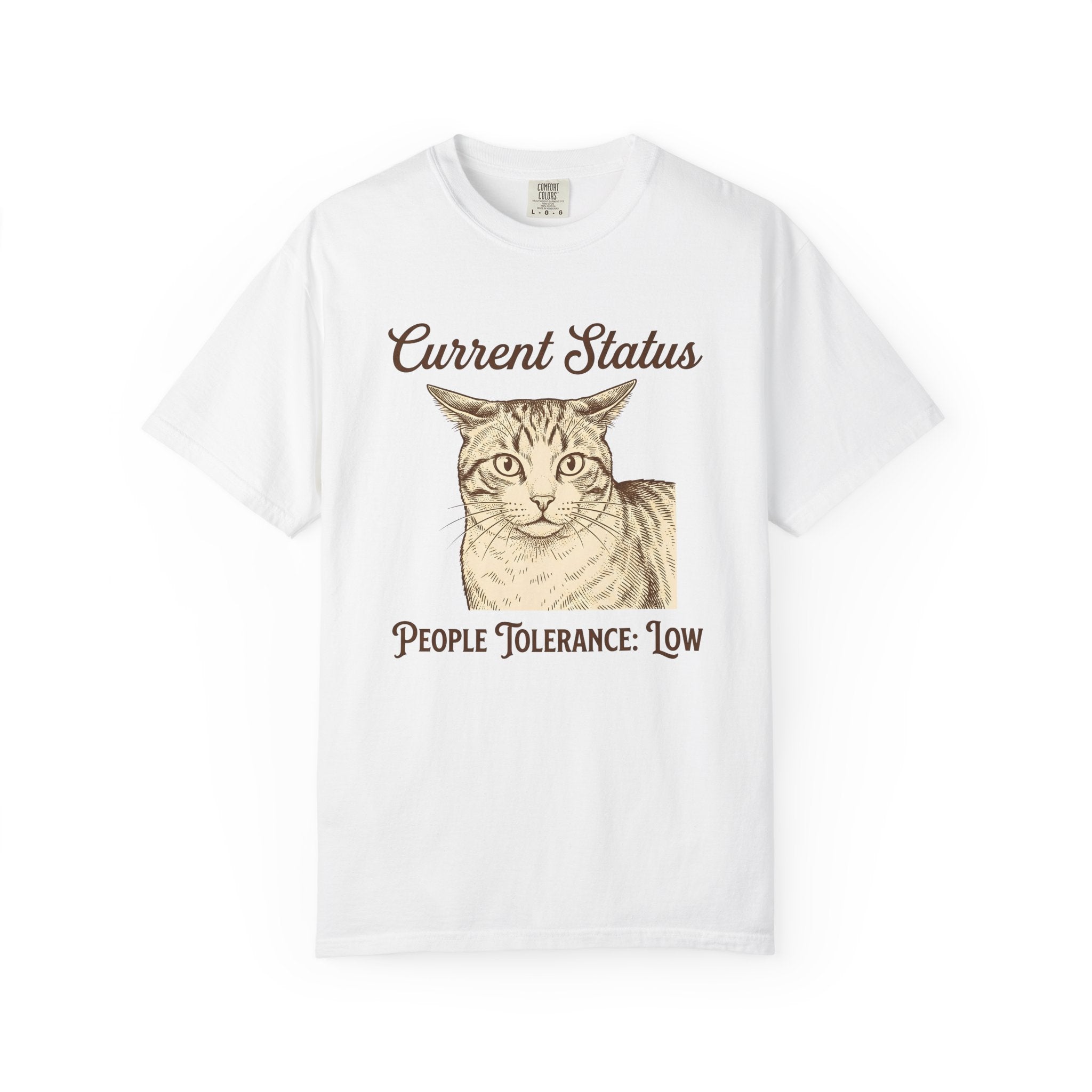 Tabby Cat Shirt Cat Animal Gift Women Vintage Tee Kitty T-Shirt Cat Fan Feline Tshirt Retro Illustration Hand Drawn Humor Tshirt