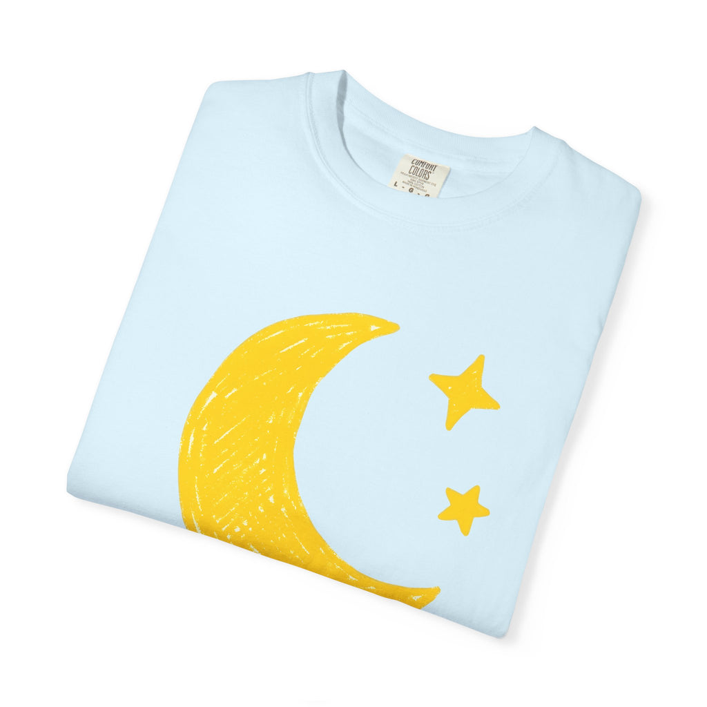 Crescent Moon Shirt Boho Chic Planets Gift Women Cartoon Tee Moon T-Shirt Bohemian Fan Cartoon Tshirt Galaxy Graphic Basic Stars Tshirt