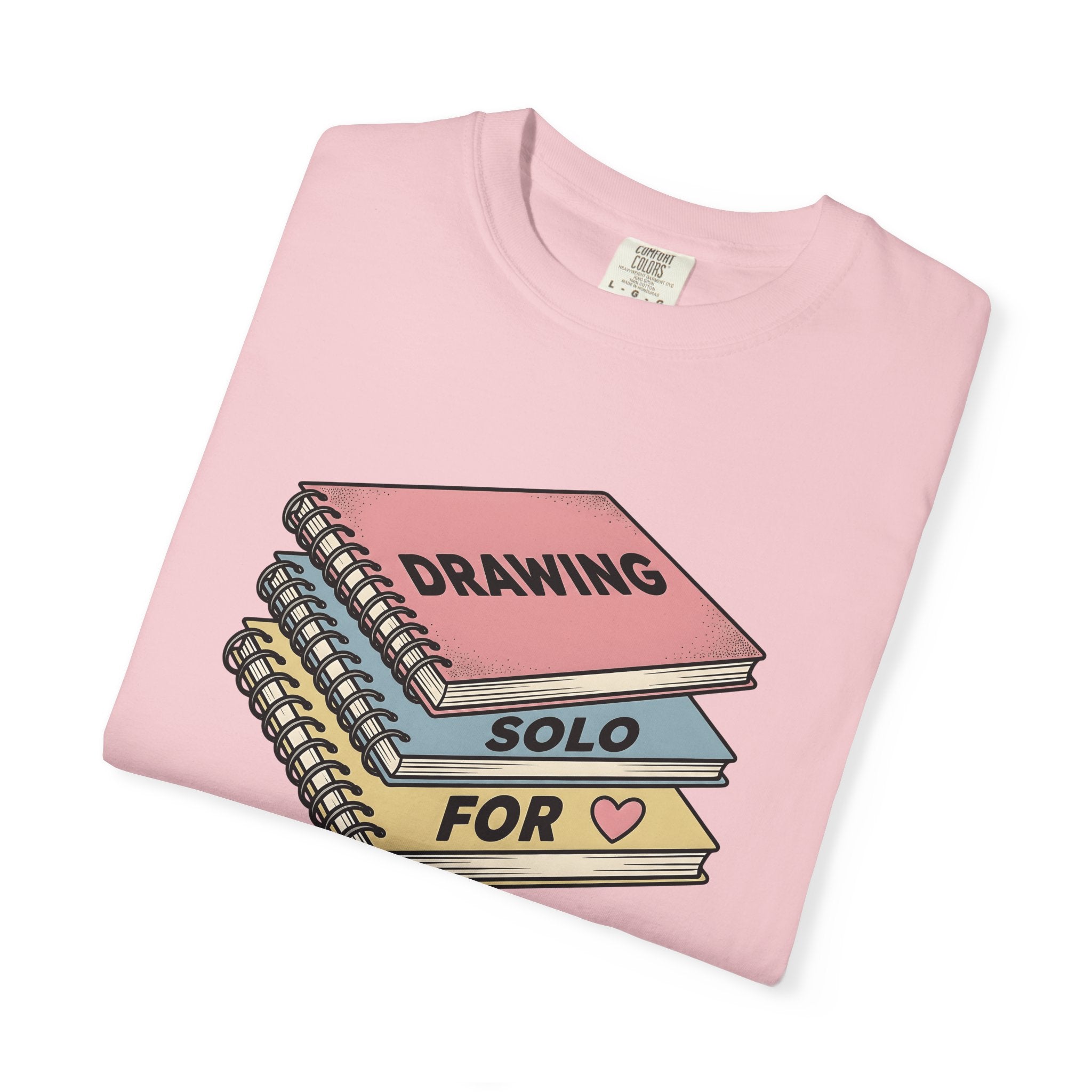 Notebook Pile Shirt St. Valentine's Day Illustrator Gift Women Comic Tee Journal Stack T-Shirt Valentine Fan Cartoon Tshirt Artist Graphic