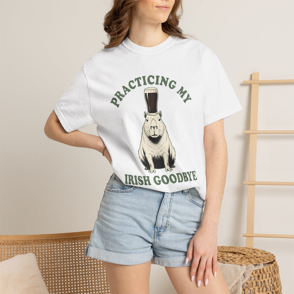 Capybara Ale Shirt St Patricks Day Pet Gift Women Retro Tee Rodent T-Shirt St Patricks Fan Vintage Tshirt Animal Graphic Sketch Beer Mug