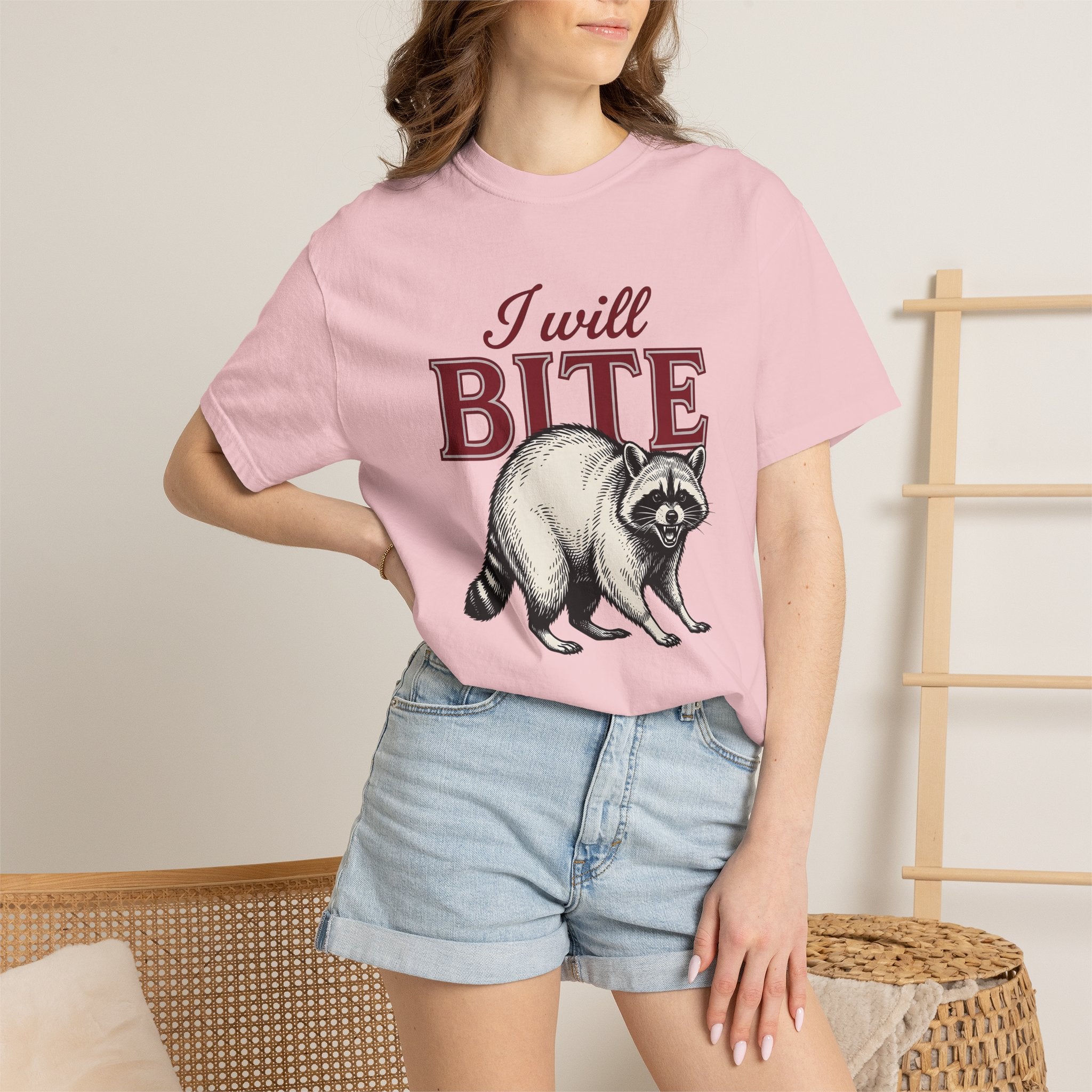 Raccoon Art Shirt Funny Nature Gift Women Sketch Tee Raccoon T-Shirt Humor Fan Drawing Graphic Outline Creature Tshirt