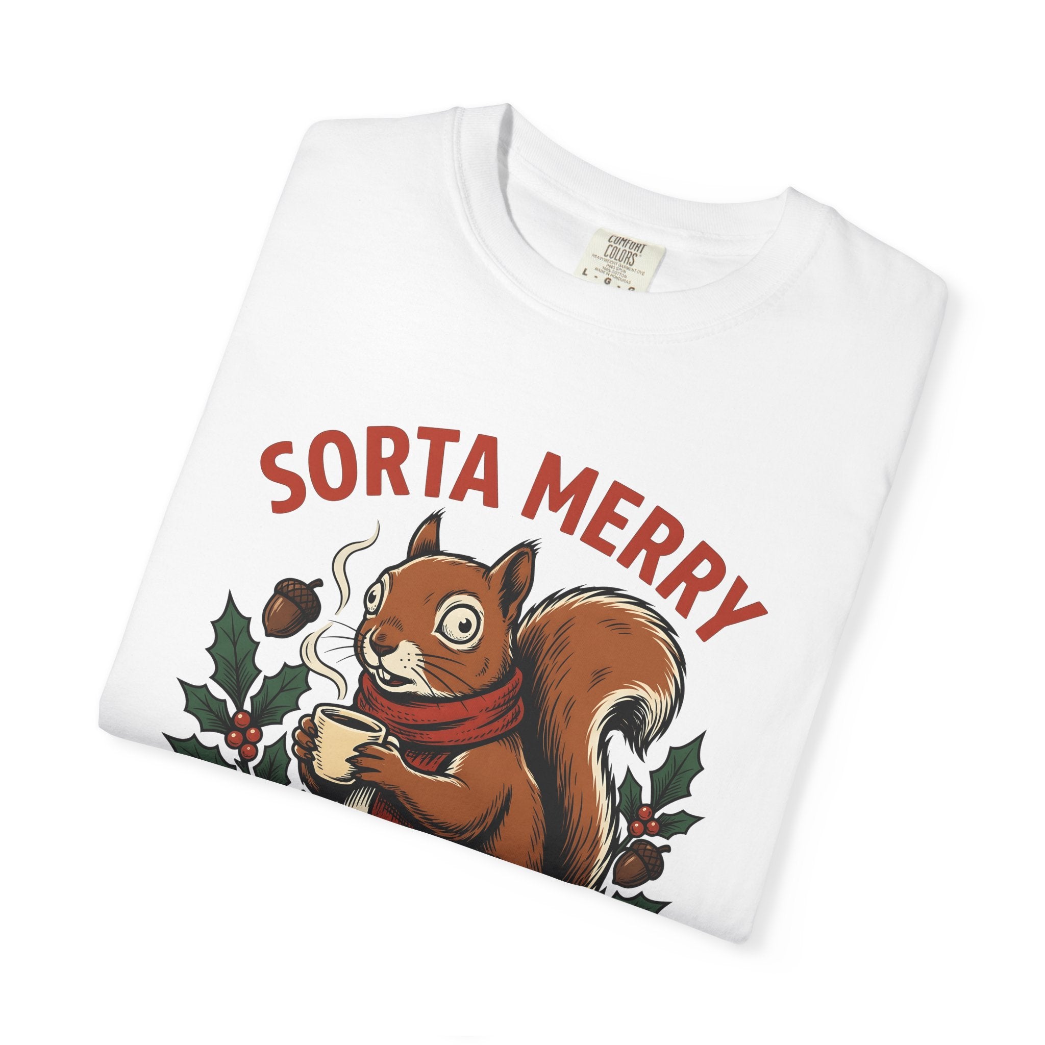 Tree Squirrel Espresso Shirt Christmas Mammals Gift Women Caricature Tee Squirrel T-Shirt Christmas Fan Cartoon Tshirt Mammal Graphic Old