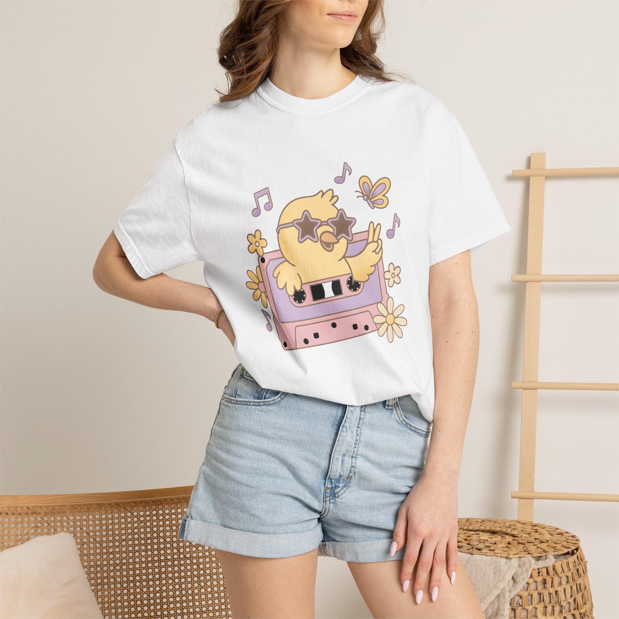 Baby Chick Tape Shirt Easter Nature Gift Women Sweet Tee Chick Tape T-Shirt Easter Fan Hatching Graphic Old School Bloom Tshirt