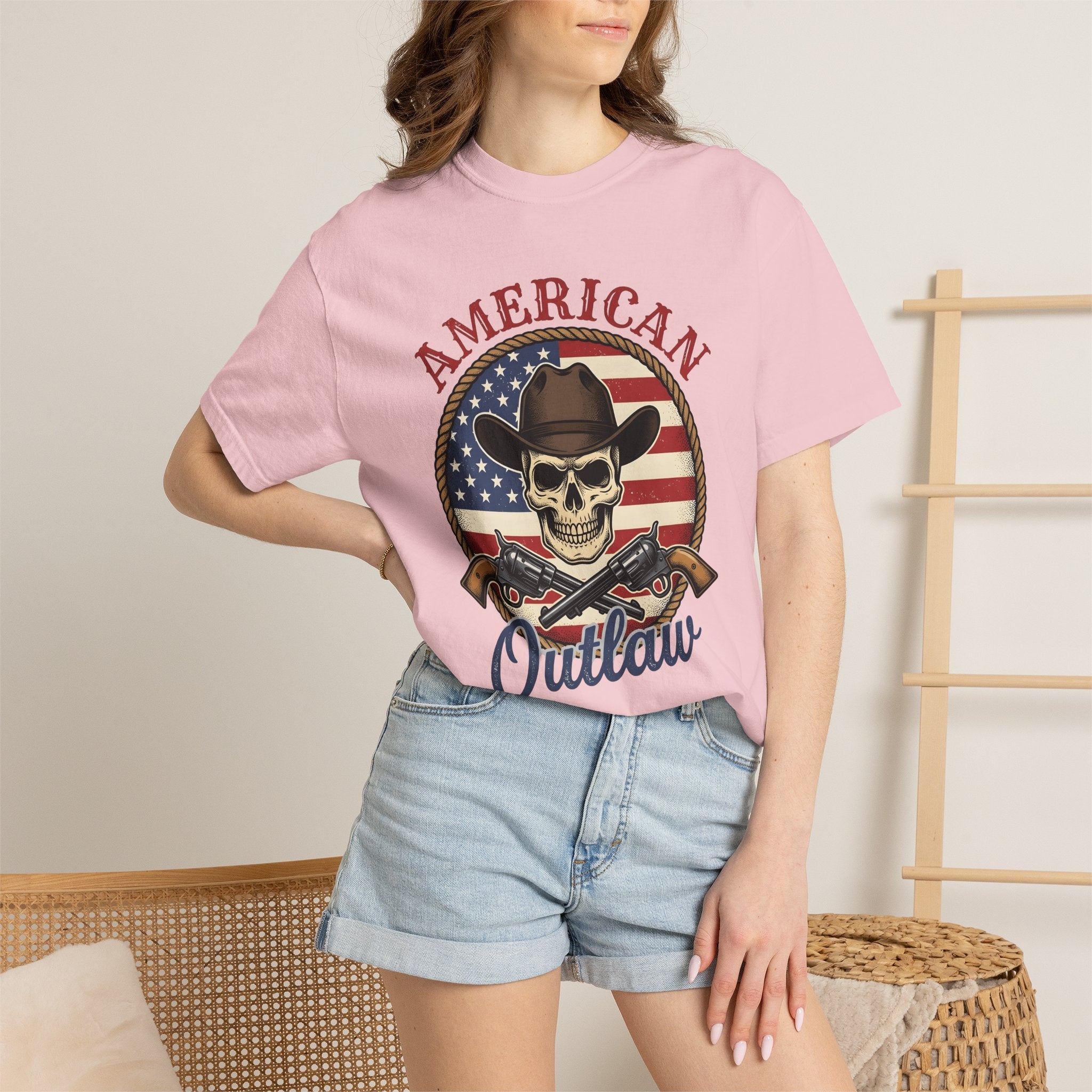 Western Skull Shirt America Cowboy Gift Women Antique Tee Skull T-Shirt American Fan Vintage Tshirt Rodeo Graphic Classic Gun Tshirt