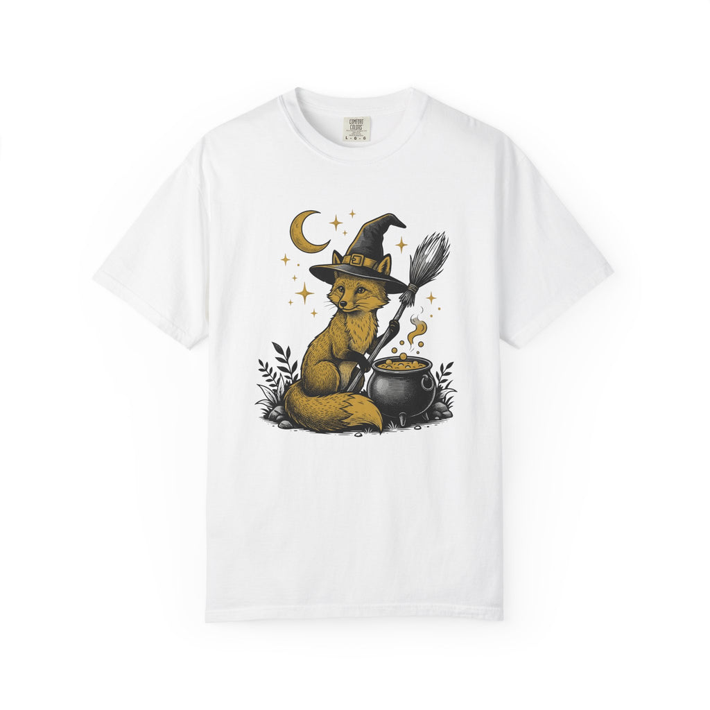 Magic Fox Shirt Halloween Creature Gift Women Retro Tee Fox T-Shirt Horror Fan Kitschy Tshirt Monster Graphic Sketch Pot Tshirt