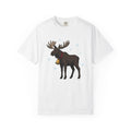 Stag Art Shirt Christmas Fauna Gift Women Classic Tee Deer T-Shirt Christmas Fan Vintage Tshirt Wildlife Graphic Line Art Winter Flakes