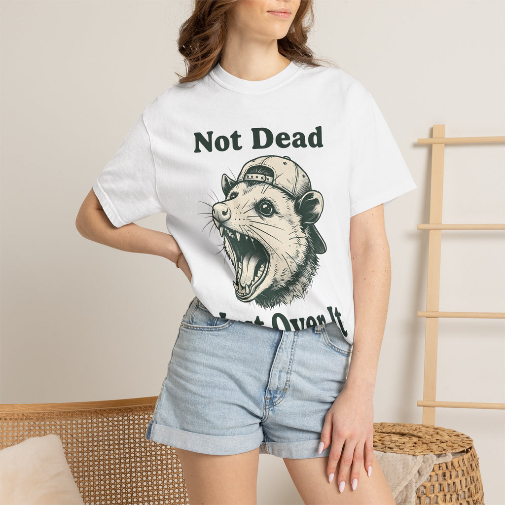 Possum Cap Shirt Funny Creatures Gift Women Illustration Tee Opossum T-Shirt Humor Fan Graphic Tshirt Animal Graphic Art Print Sporty Hat