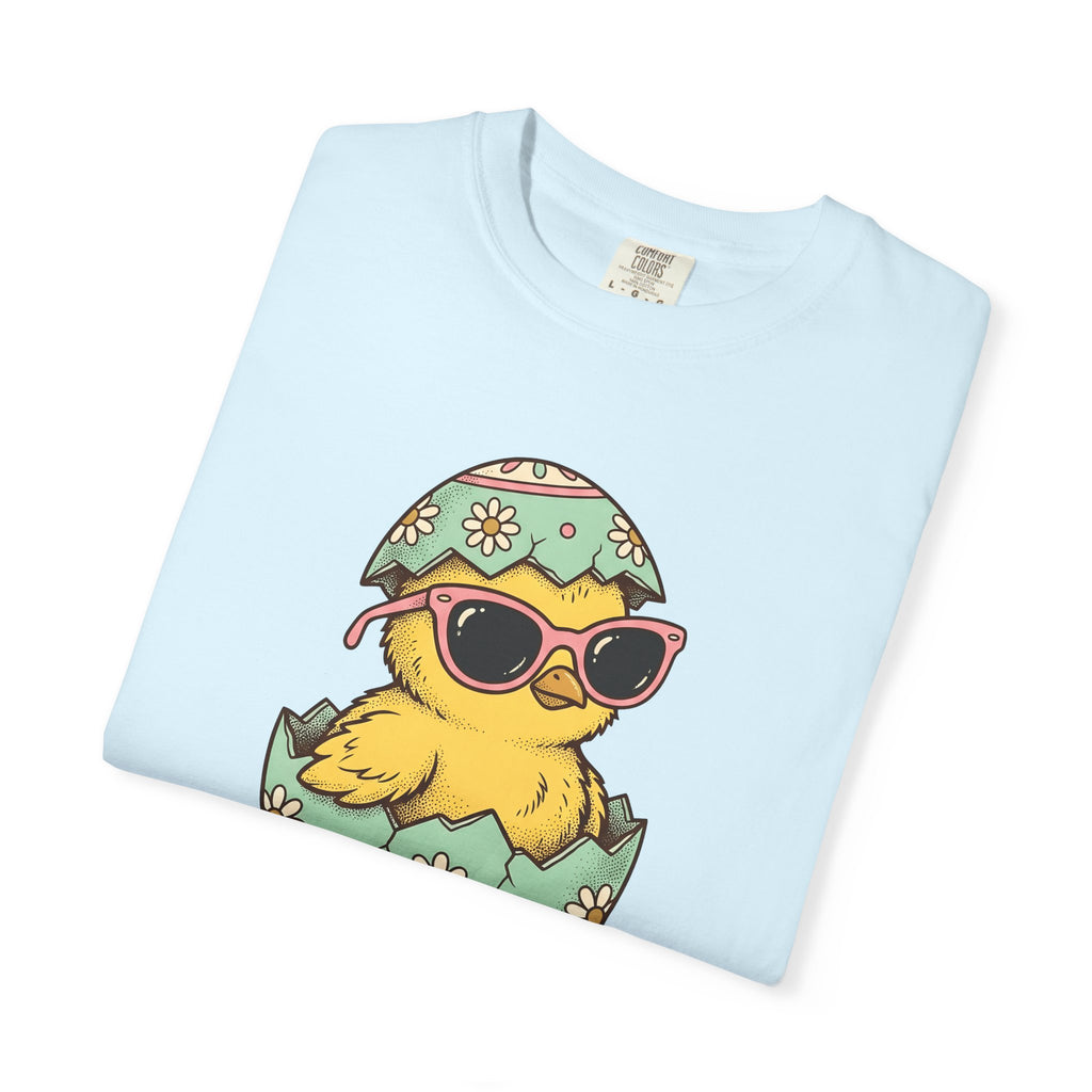 Chick Sunnies Shirt Easter Critter Gift Women Line Art Tee Baby Chick T-Shirt Easter Fan Simple Drawing Graphic Creature Design Classic