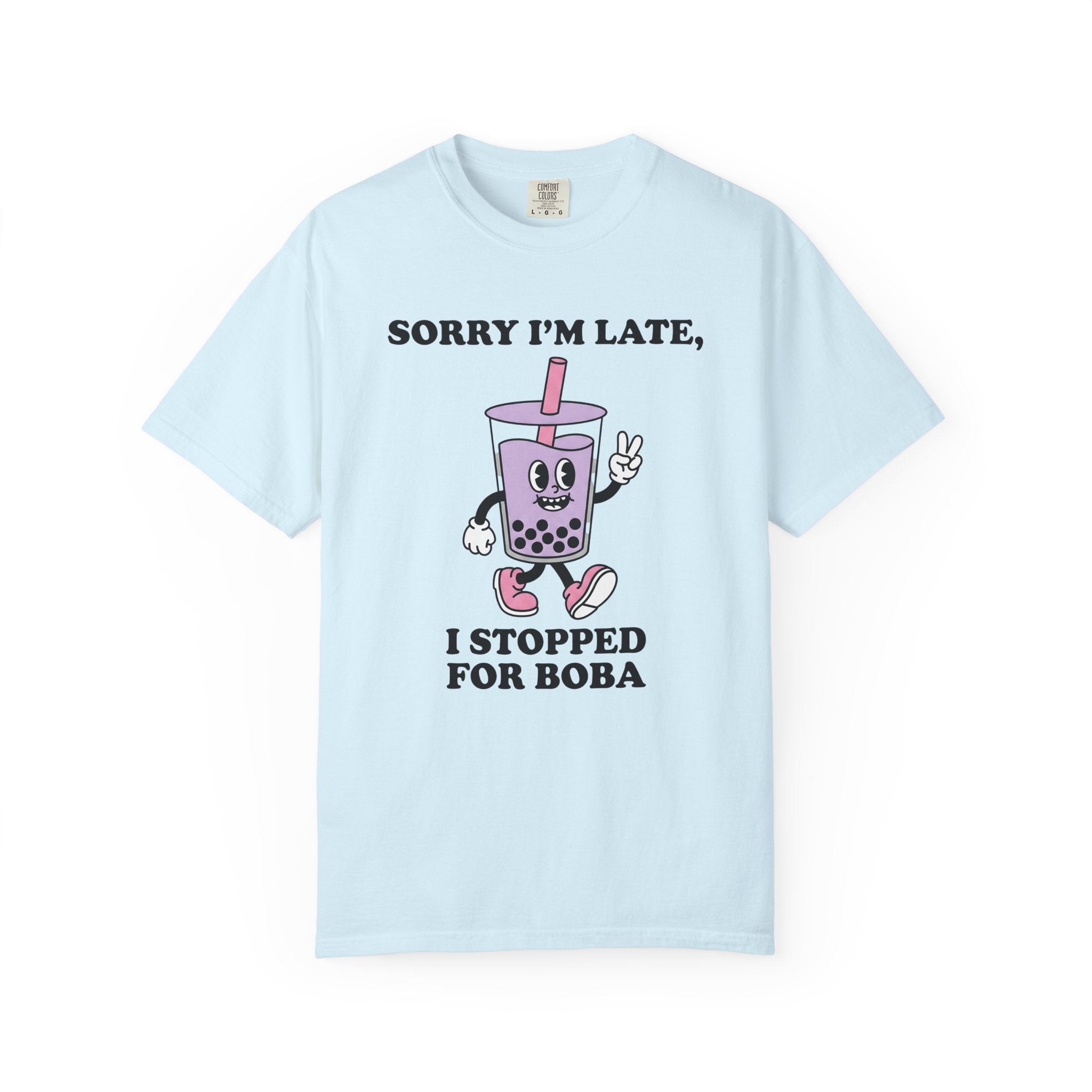 Bubble Tea Cartoon Shirt Drinks Humor Gift Women Comic Tee Boba T-Shirt Beverage Fan Cartoon Tshirt Funny Graphic Vintage Victory Hand