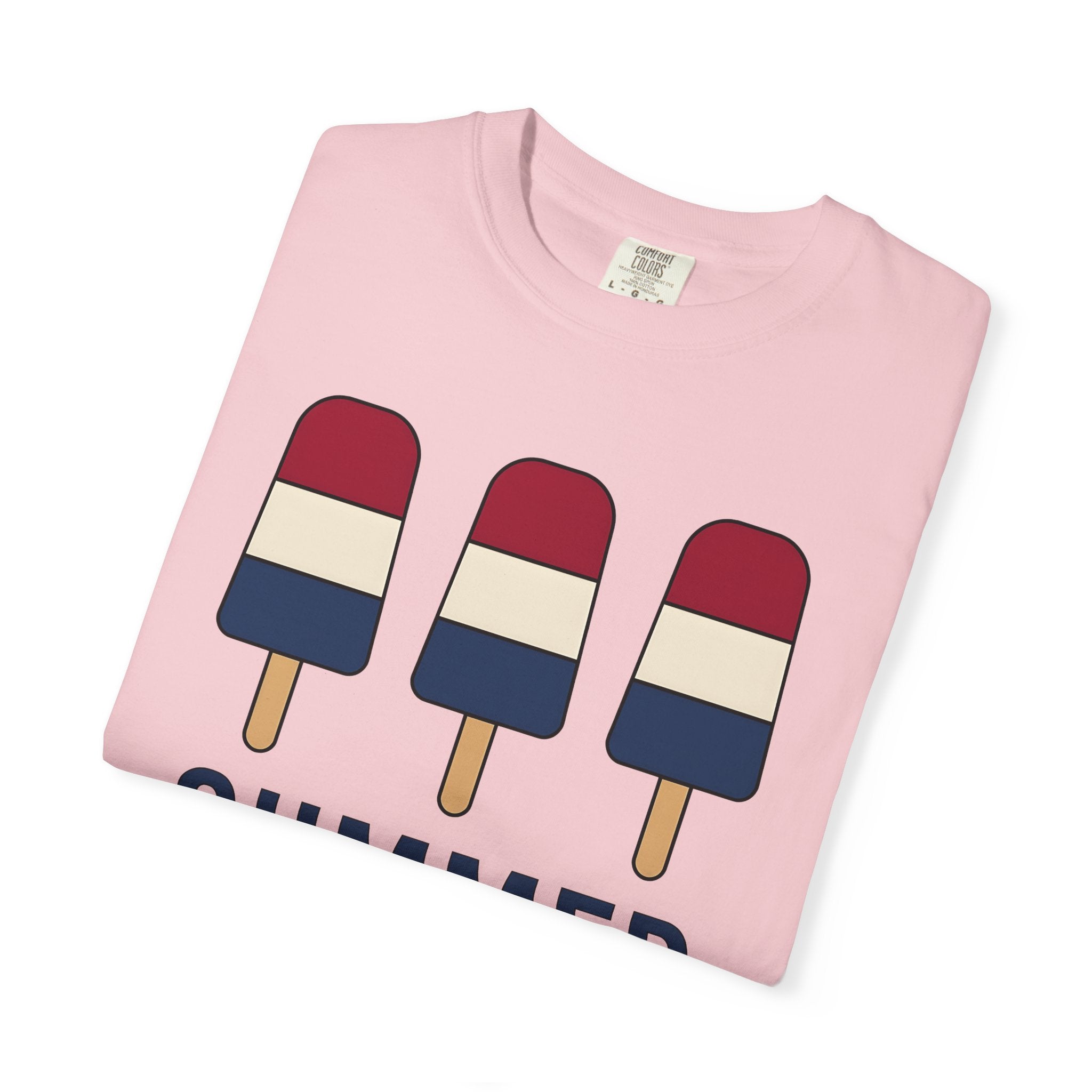 Bomb Pop Popsicle Shirt 4th Of July Summer Gift Women Minimalist Tee Ice Pop T-Shirt Independence Day Fan Simple Tshirt Seasonal Graphic