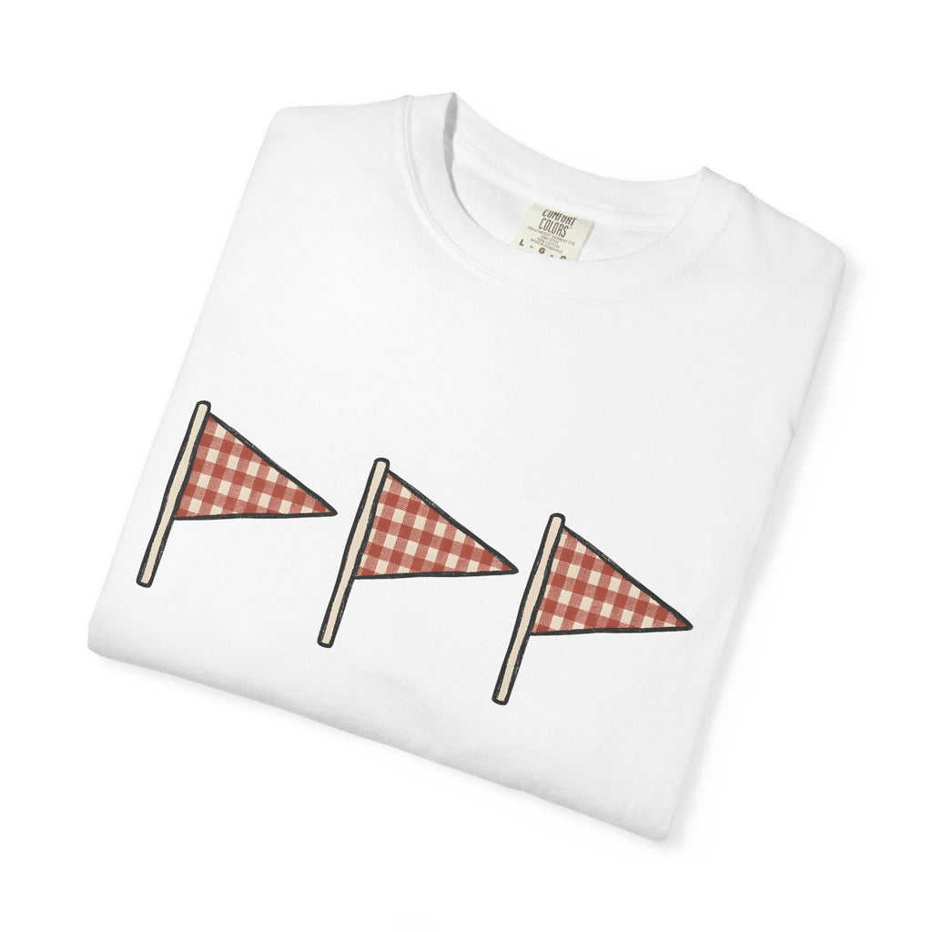 Tartan Flag Shirt America 4Th Of July Freedom Gift Women Cartoon Tee Plaid T-Shirt Patriot Fan Comic Tshirt Liberty Graphic Modern Grid