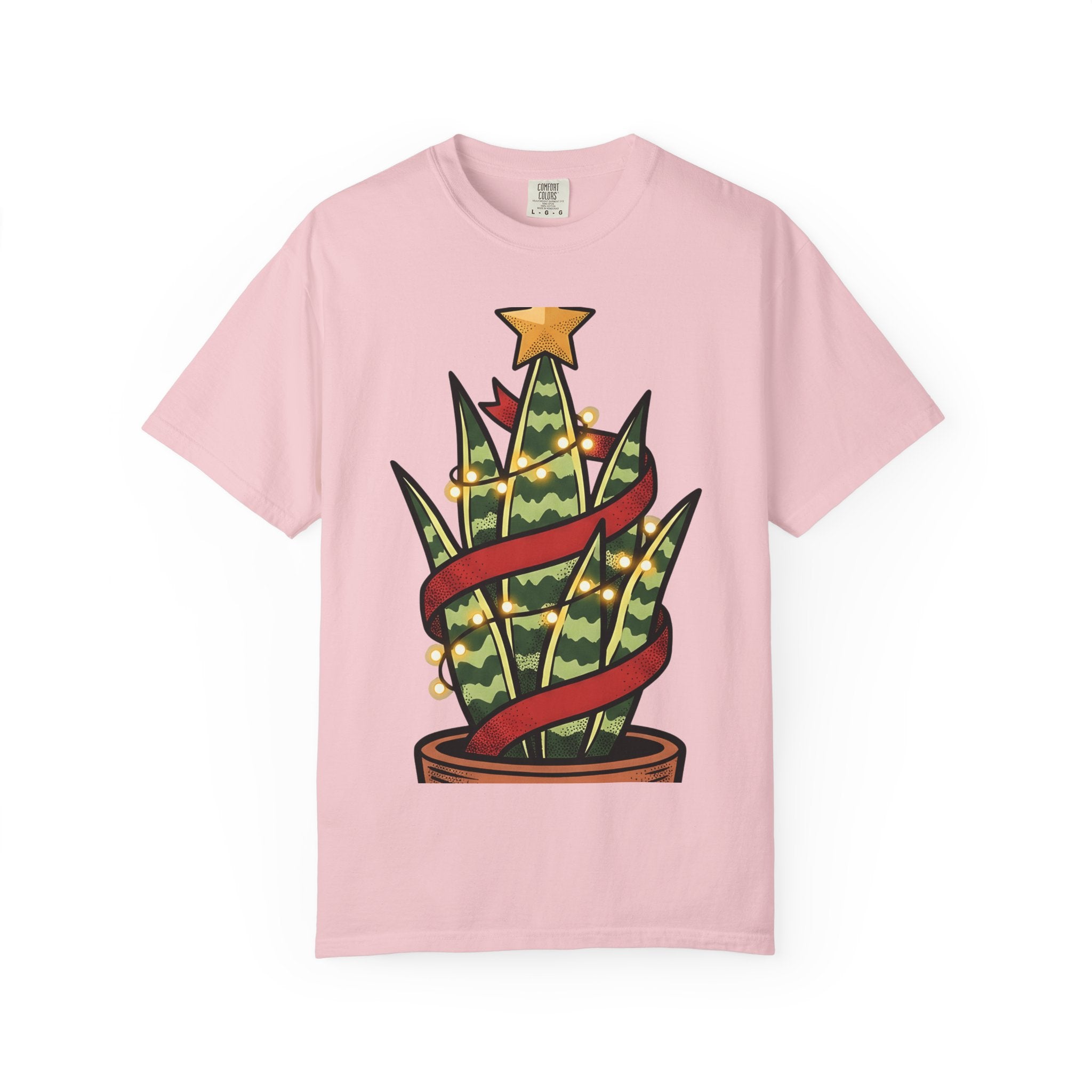 Christmas Cactus Shirt Cute Holiday Gift Women Cartoon Tee Thanksgiving Cactus T-Shirt Kawaii Fan Cartoon Tshirt Christmas Graphic Vintage